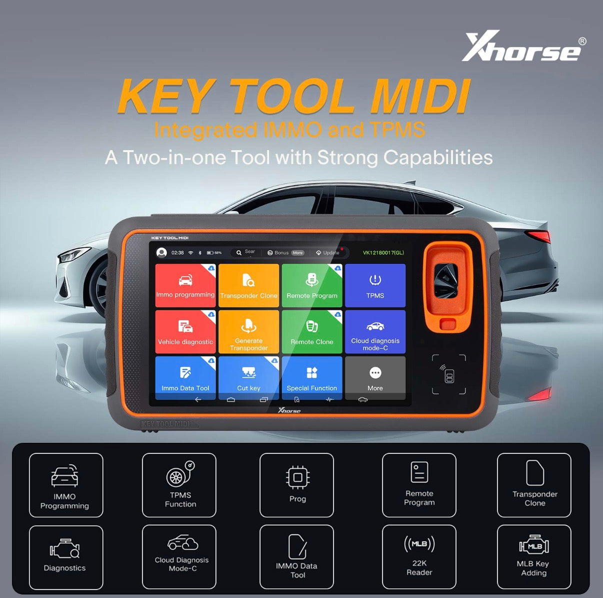 Xhorse - XDKMD0EN - Key Tool MIDI Integrated IMMO & TPMS (Basic Version)