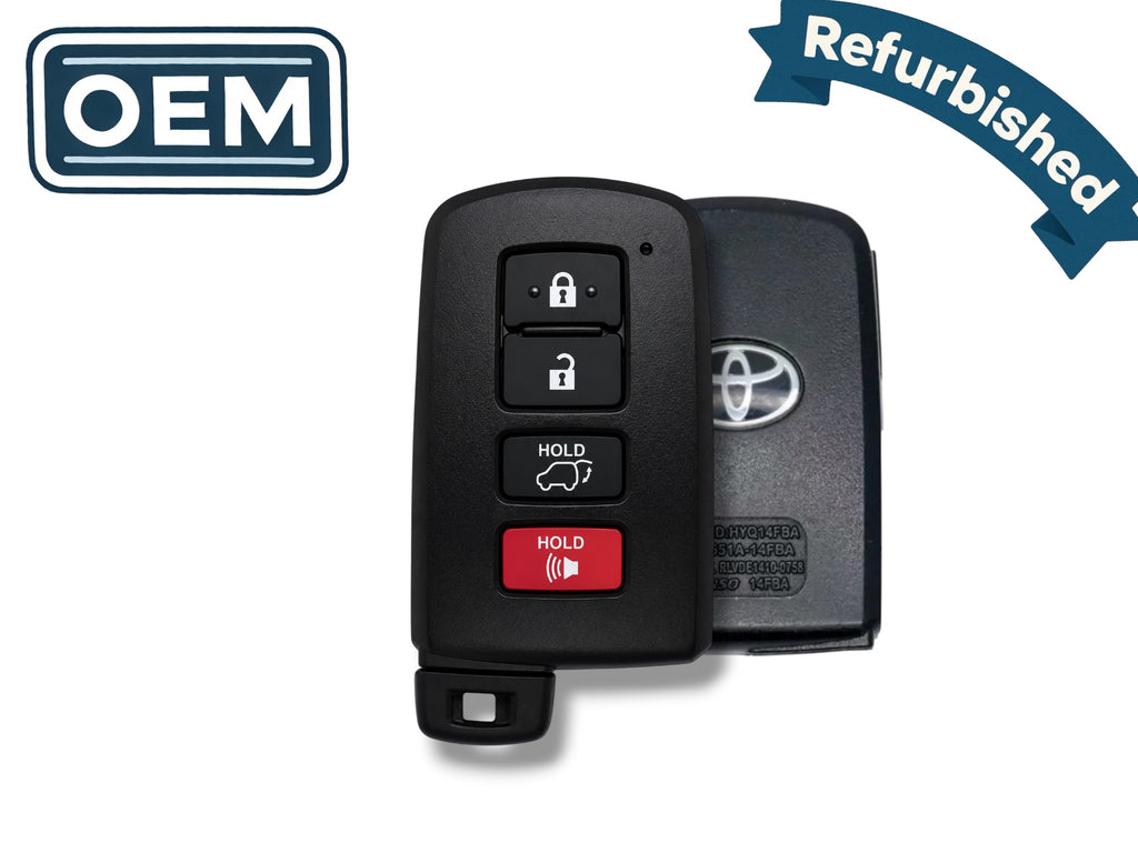 14-21 Toyota Smart Key 4-Button PN: 89904-0E121 / HYQ14FBA (OEM Refurb)