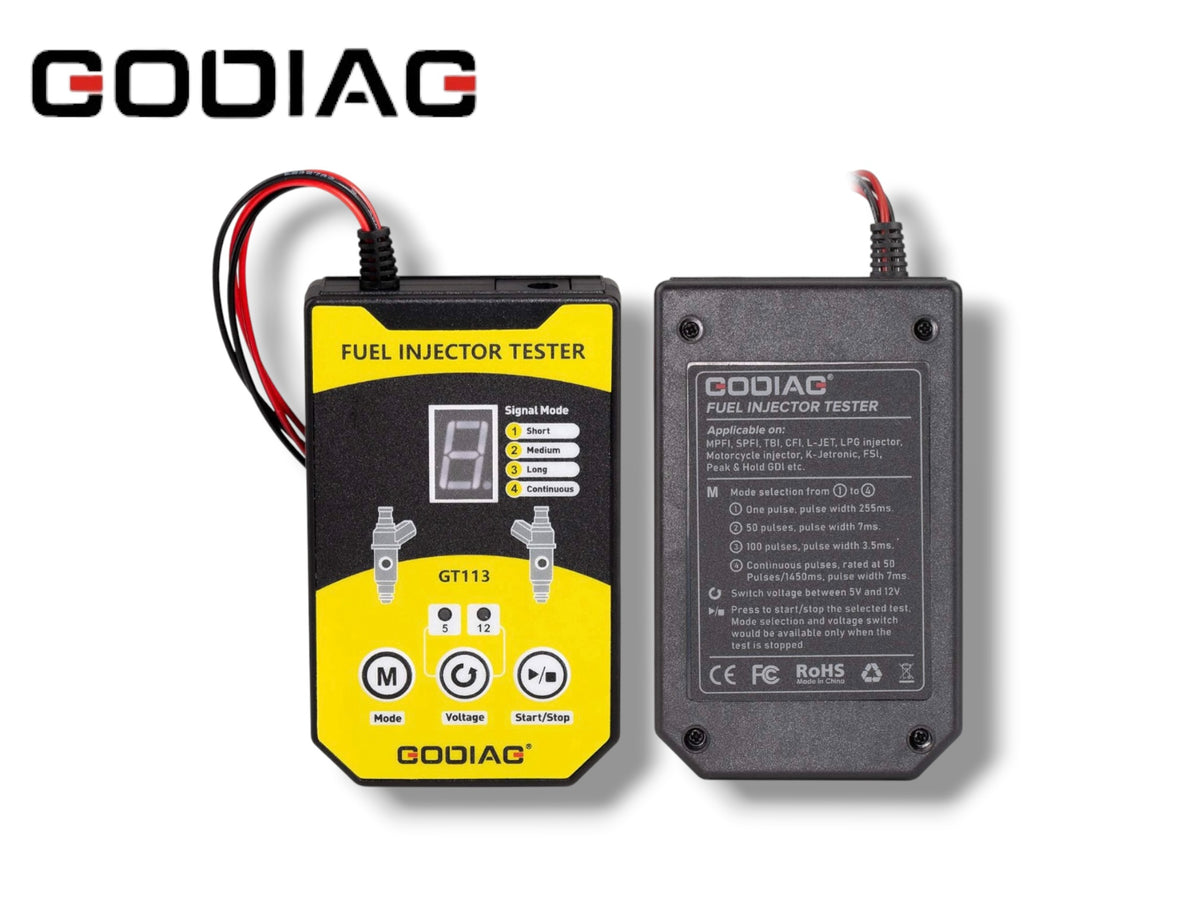 Godiag - GT113 Universal Fuel Injector Tester Cleaner Kit 6 Adapters