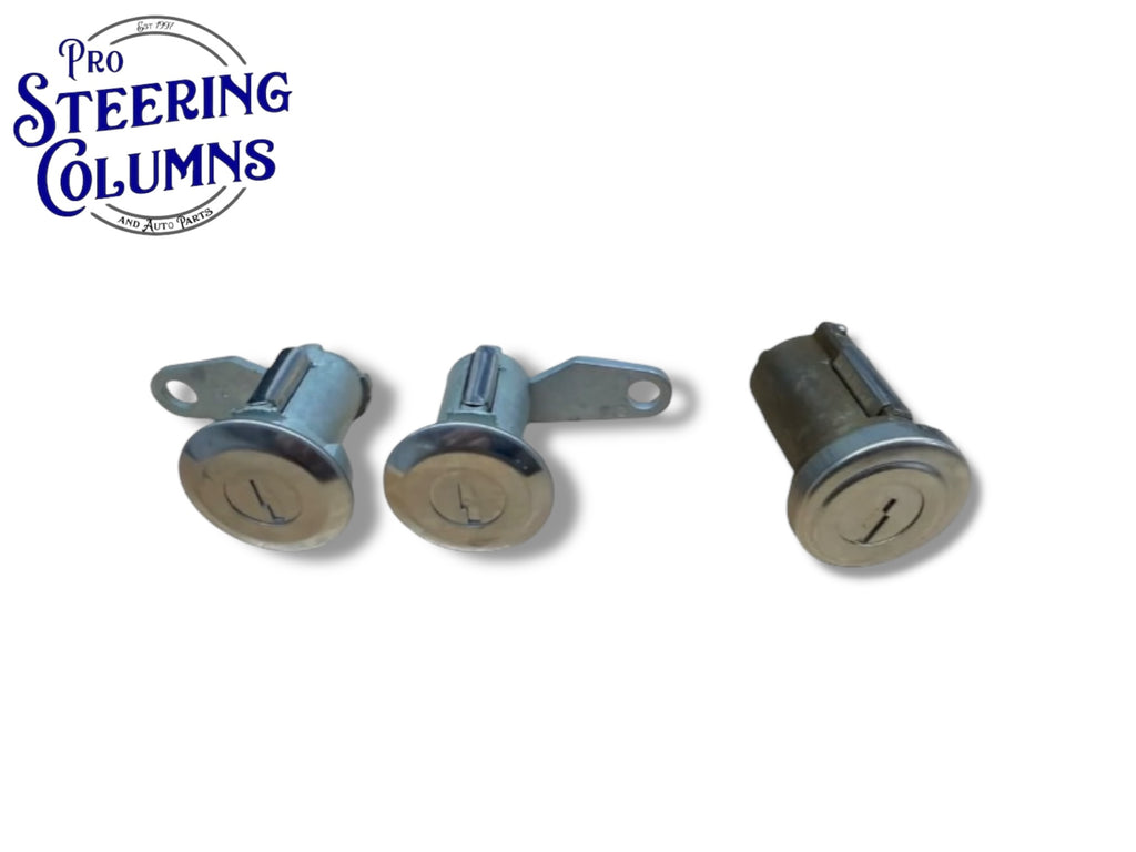 80-91 Ford Bronco Door Glove Box & Manual Tailgate Lock Cylinder Set New (Keyed Alike)