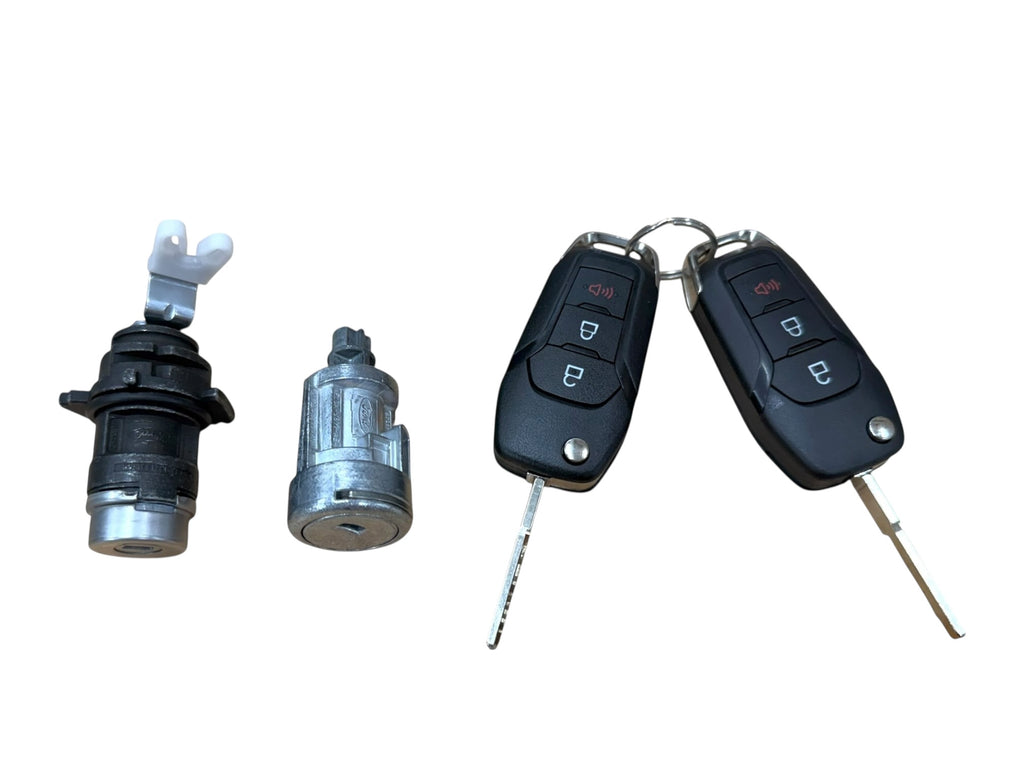 15-20 Ford F-Series Ignition & Door Lock Cylinder Set With 2 Flip Keys 3-Button (OEM)