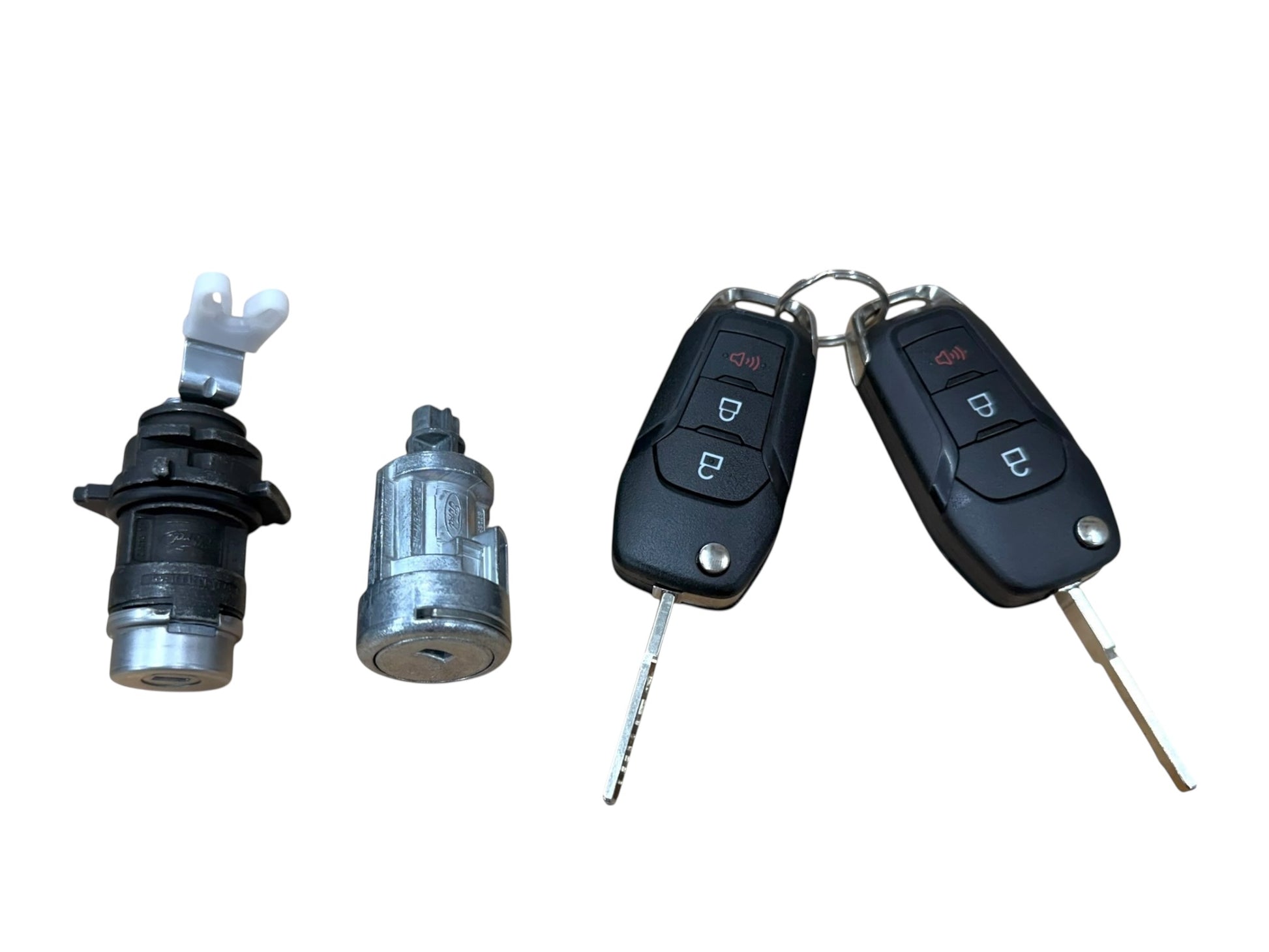 15-20 Ford F-Series Ignition & Door Lock Cylinder Set With 2 Flip Keys 3-Button (OEM)