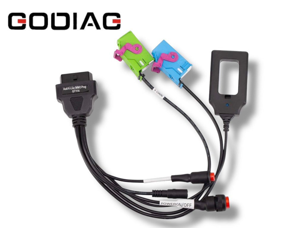 Godiag - GT114 Audi K-Line IMMO for Audi 2nd & 3rd Generation Dashboard Key Matching Test Platform Cable