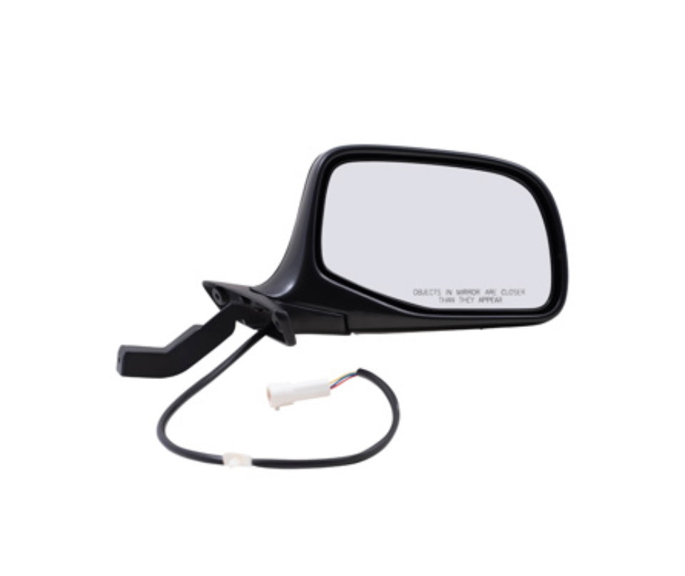 92-96 Ford Bronco F-150 Passenger Side View Mirror Assembly Power Black & Chrome F7TZ17682BAA