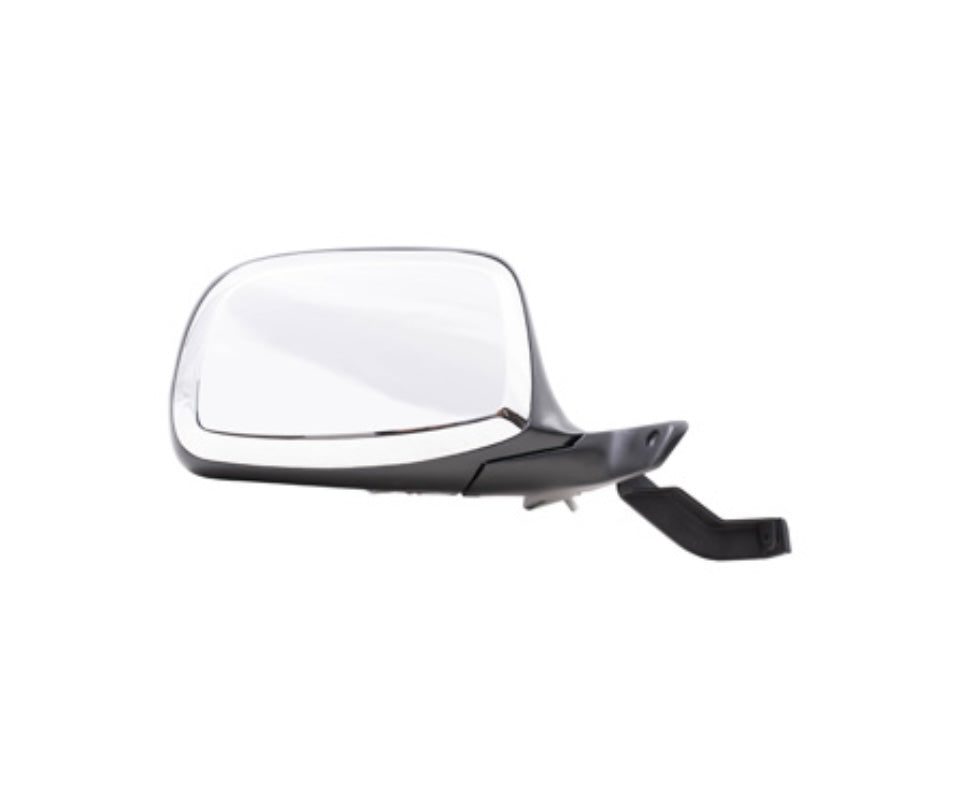 92-96 Ford Bronco F-150 Passenger Side View Mirror Assembly Power Black & Chrome F7TZ17682BAA