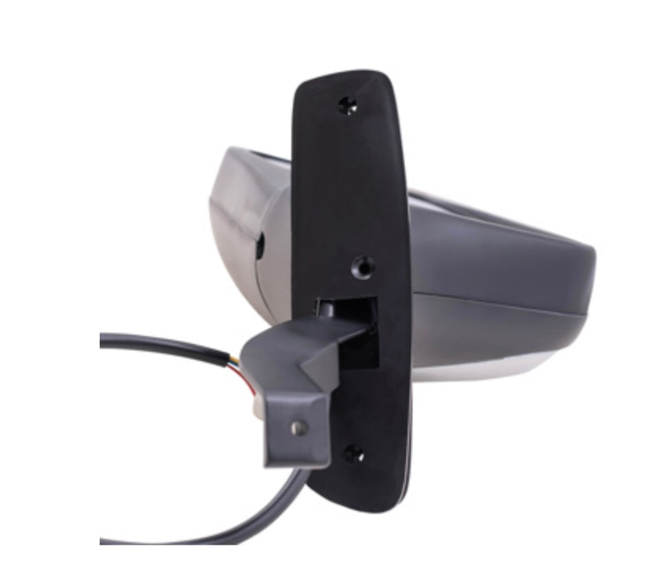 92-96 Ford Bronco F-150 Driver Side View Mirror Assembly Power Black & Chrome F7TZ17683BA