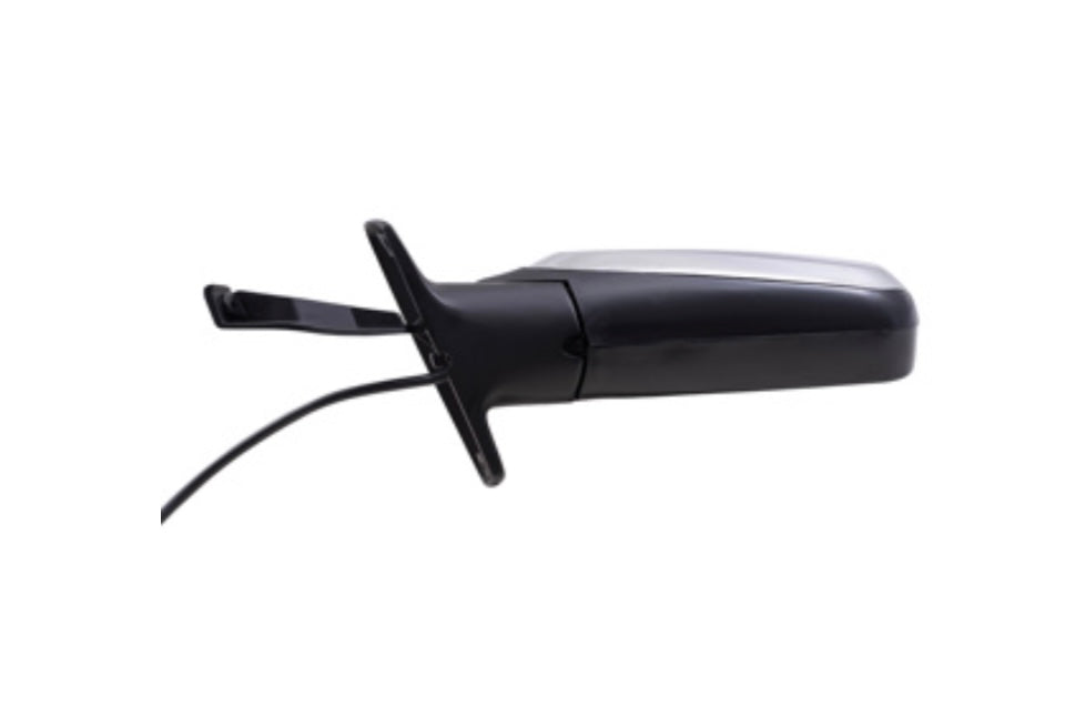92-96 Ford Bronco F-150 Driver Side View Mirror Assembly Power Black & Chrome F7TZ17683BA