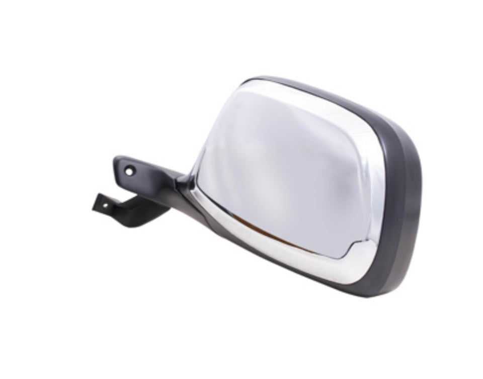 92-96 Ford Bronco F-150 Driver Side View Mirror Assembly Power Black & Chrome F7TZ17683BA