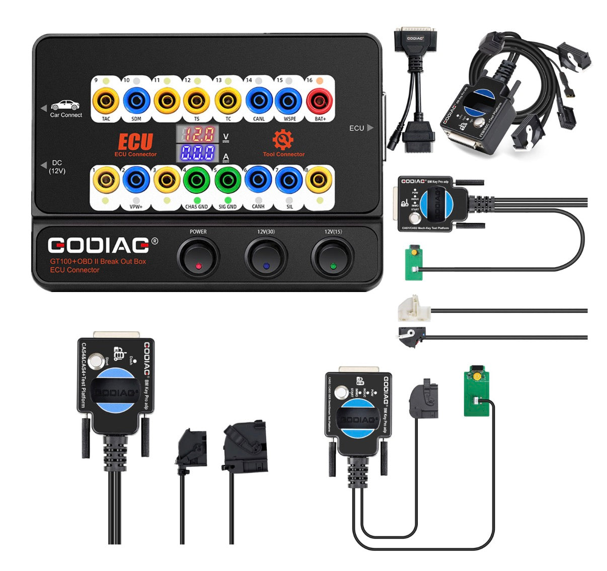 Godiag - GT100+ GT100 Pro Breakout Box Plus BMW CAS1 / CAS2 / CAS3 / CAS4 / FEM/ BDC Test Platform CAS Data Read Write Program All Key Lost