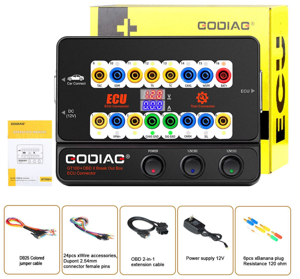 Godiag - GT100+ GT100 Pro Breakout Box Plus BMW CAS1 / CAS2 / CAS3 / CAS4 / FEM/ BDC Test Platform CAS Data Read Write Program All Key Lost
