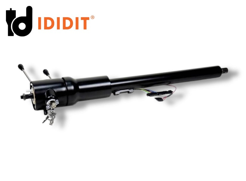 Ididit - 76-86 Jeep CJ5 CJ7 Retrofit Floor Shift Steering Column Black - 1520800051