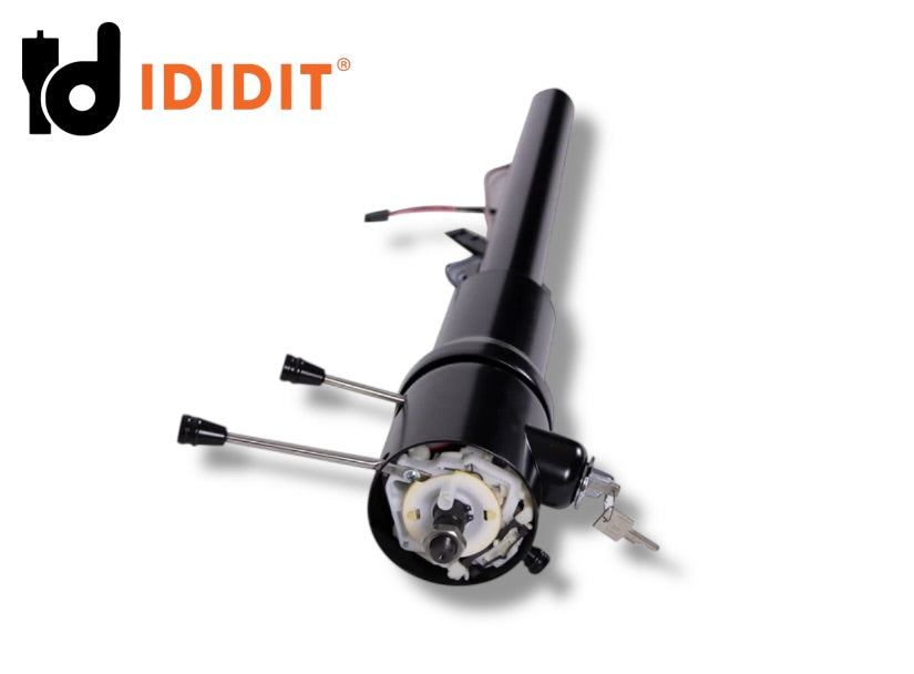 Ididit - 76-86 Jeep CJ5 CJ7 Retrofit Floor Shift Steering Column Black - 1520800051