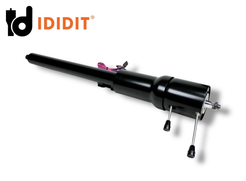 Ididit - 76-86 Jeep CJ5 CJ7 Retrofit Floor Shift Steering Column Black - 1520800051
