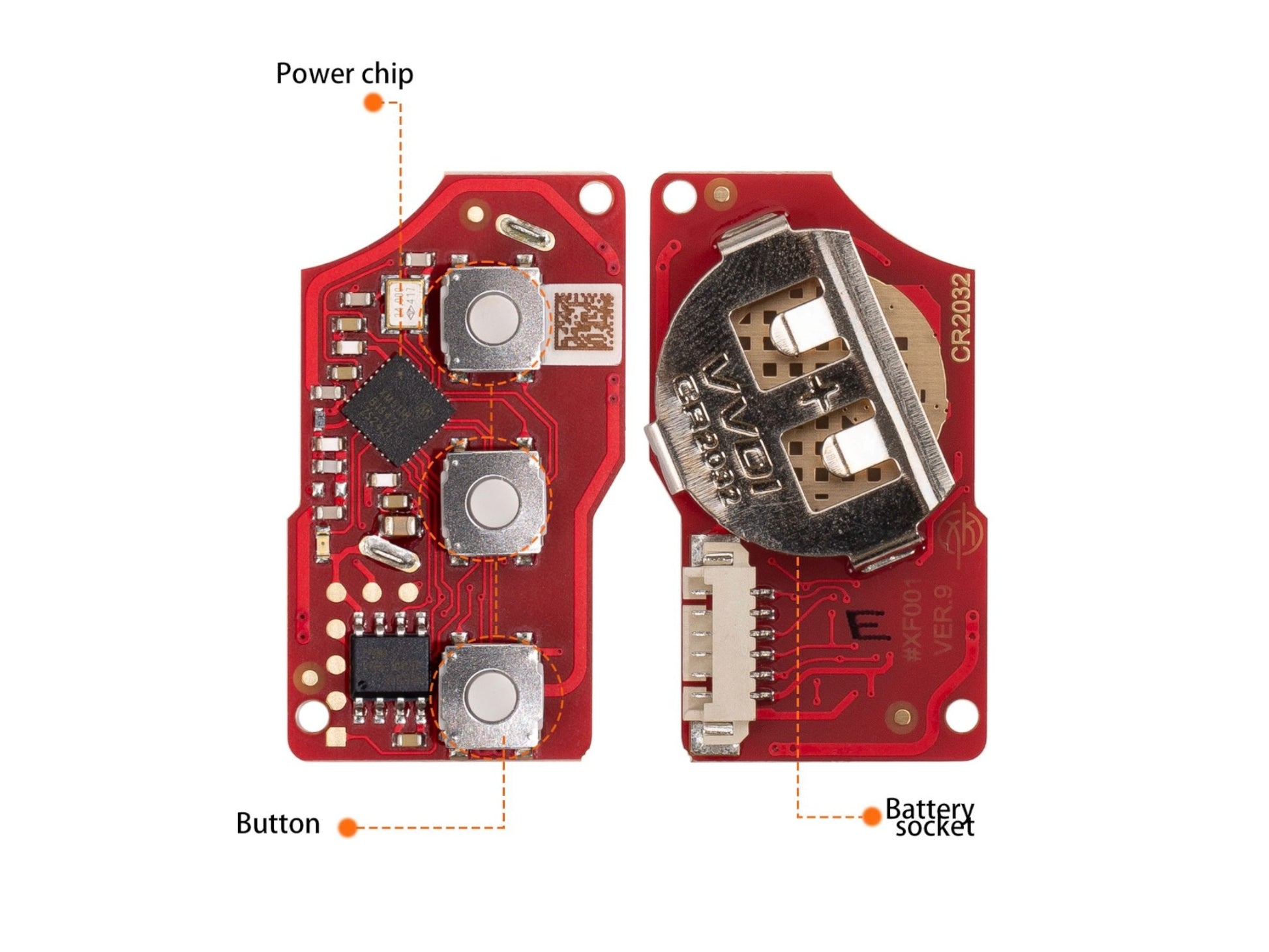 Xhorse - XKB520EN - VW Style 3-Button Universal Remote 2nd Generation (Red Board)