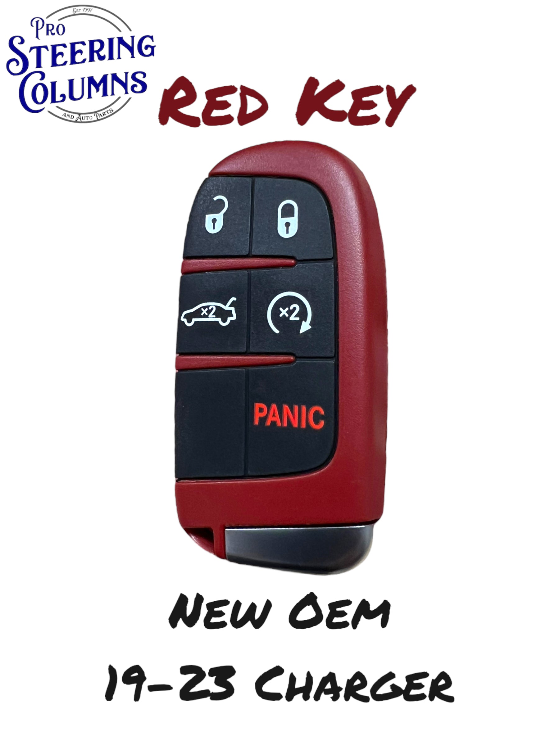 2019-2023 Dodge Charger Challenger Proximity Key Fob Red Key SRT Logo 68394203AA