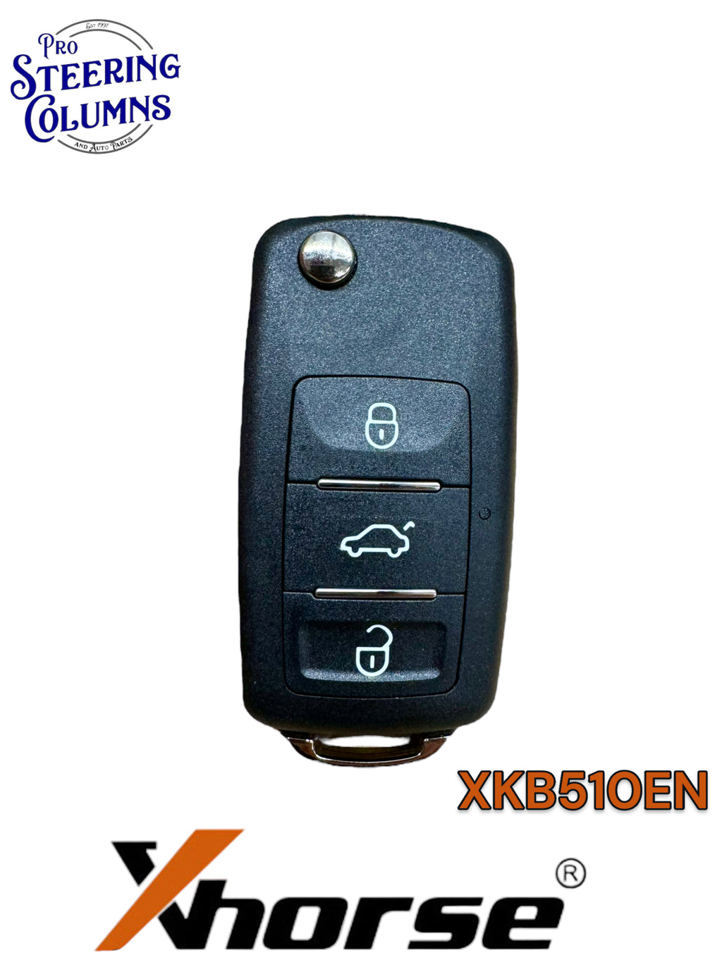 Xhorse Universal Flip Key Remote VW Style 3 Button Wired New XKB510EN