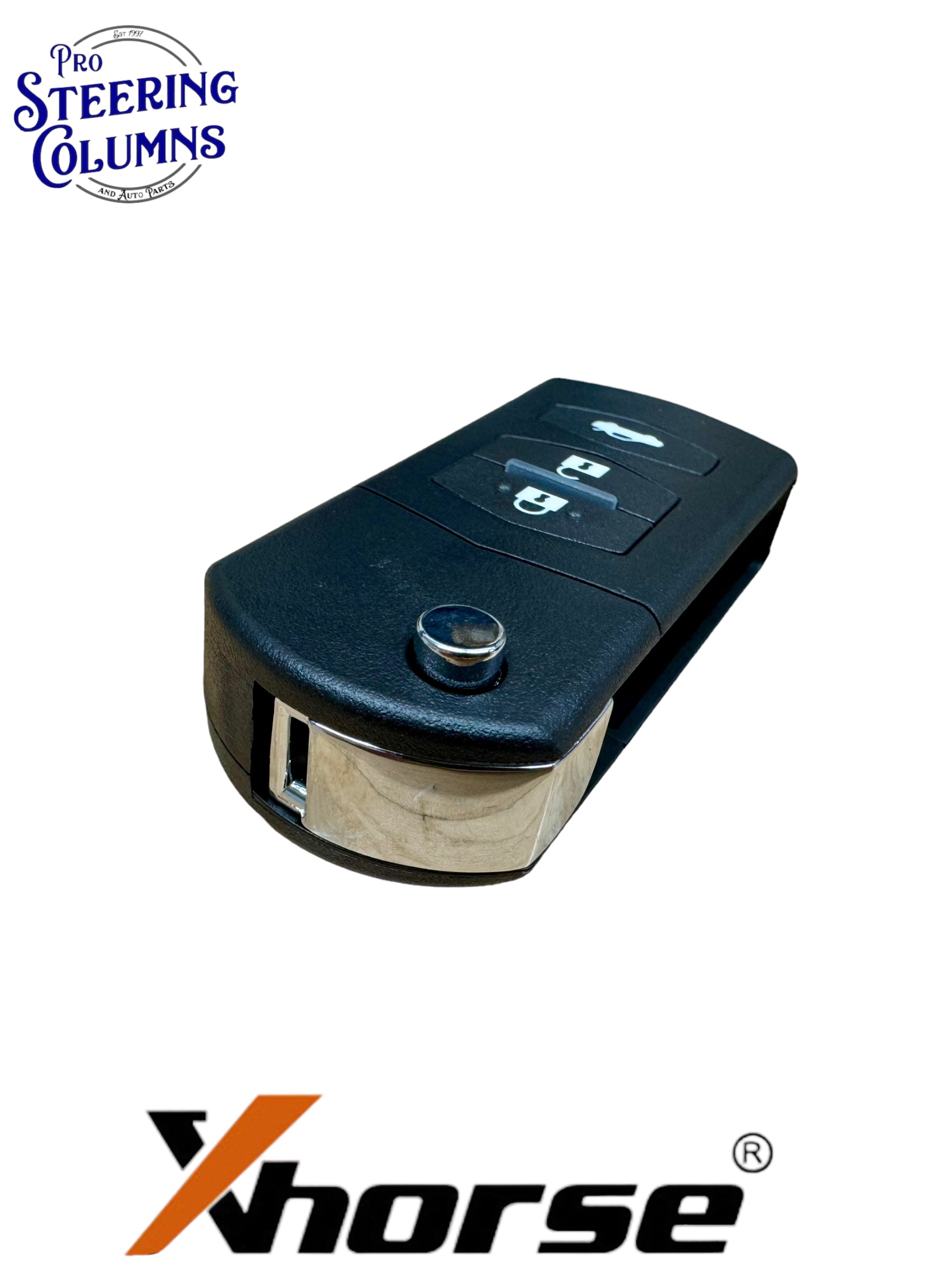 Xhorse Universal Flip Key Remote Mazda Style 3 Button Wired New XKMA00EN