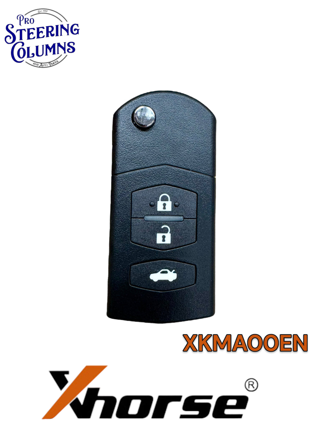 Xhorse Universal Flip Key Remote Mazda Style 3 Button Wired New XKMA00EN