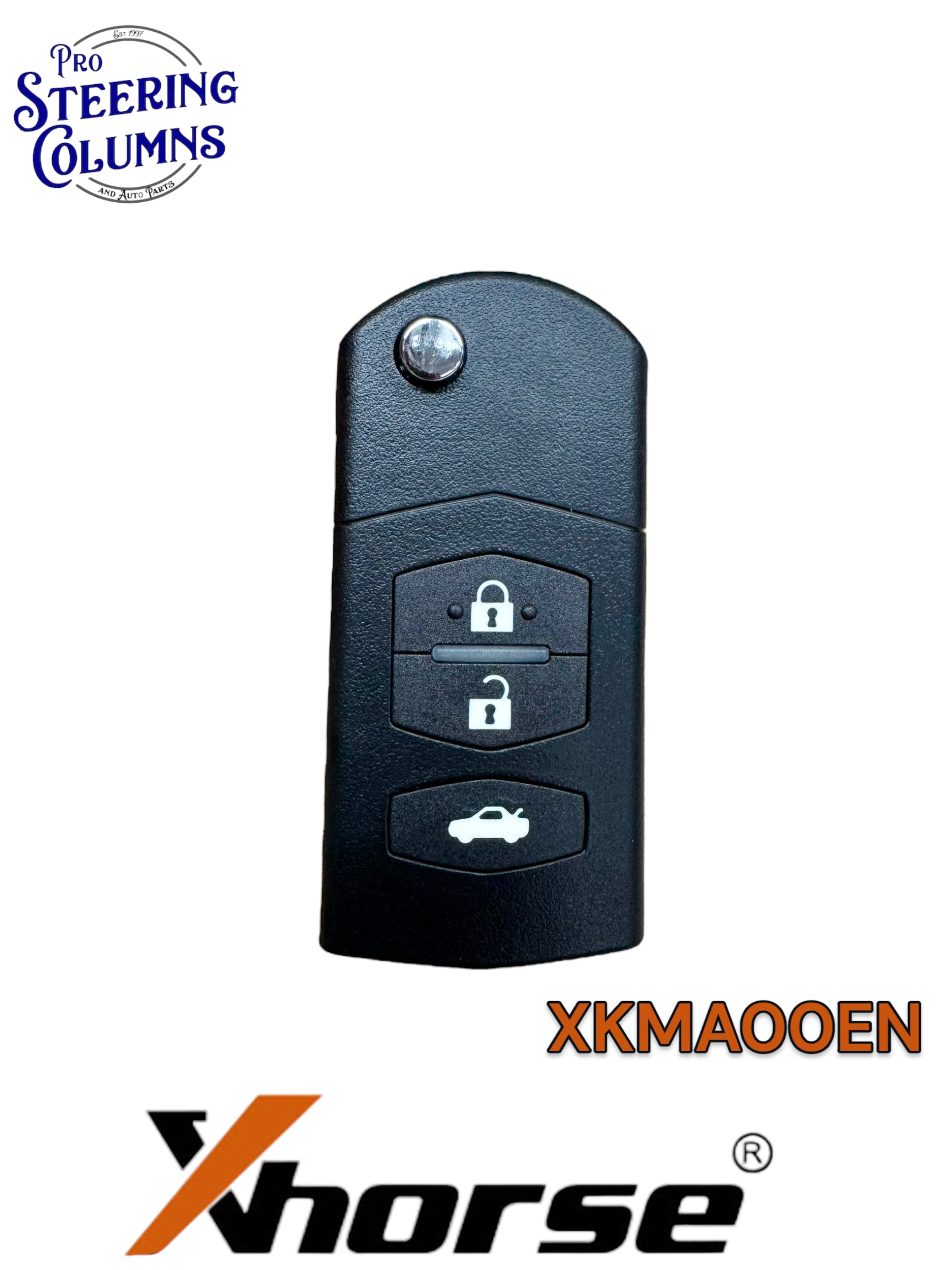 Xhorse Universal Flip Key Remote Mazda Style 3 Button Wired New XKMA00EN