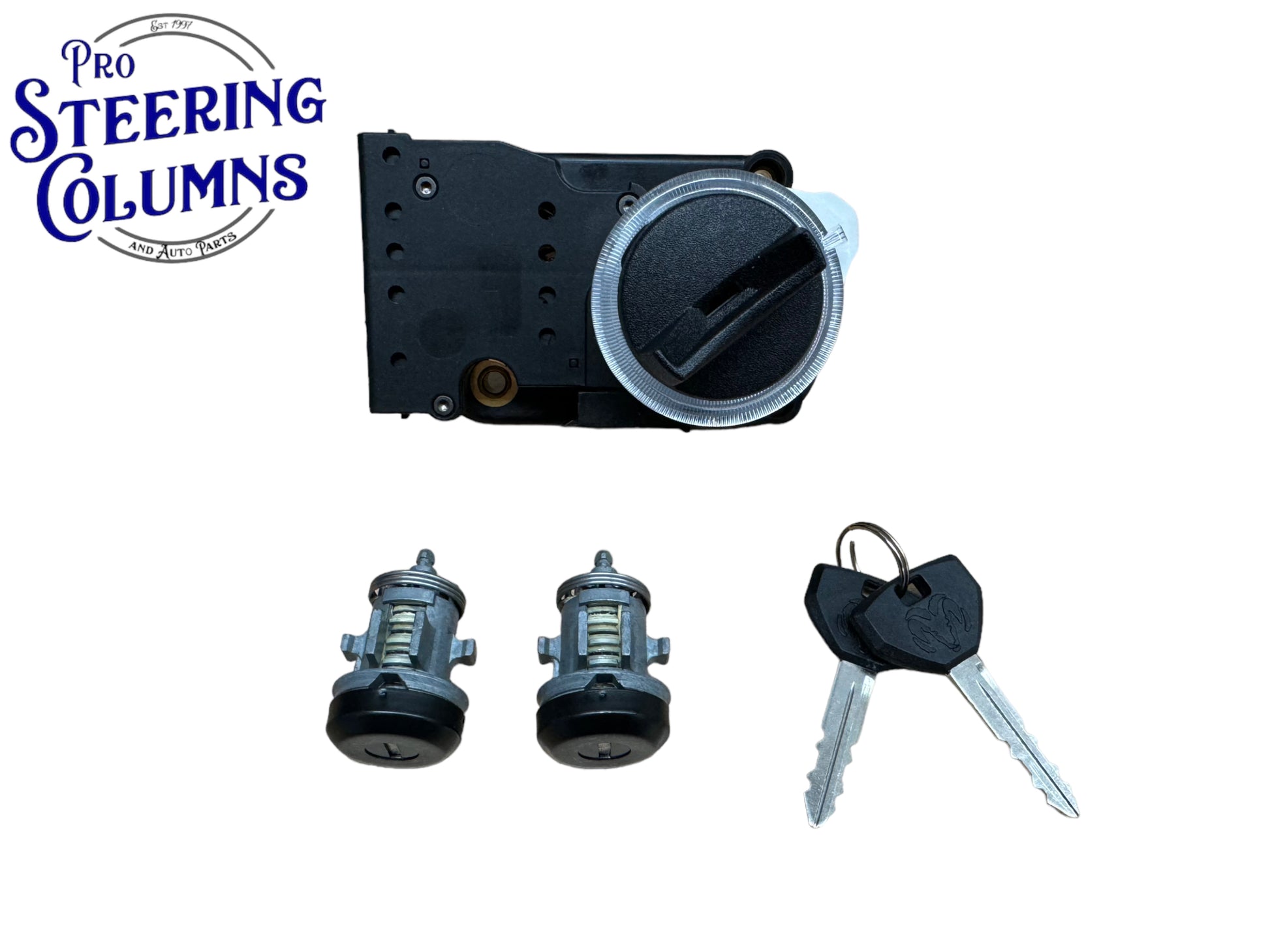 1994-2001 Dodge Ram 1500 2500 3500 Ignition & Door Lock Cylinder Set Black New