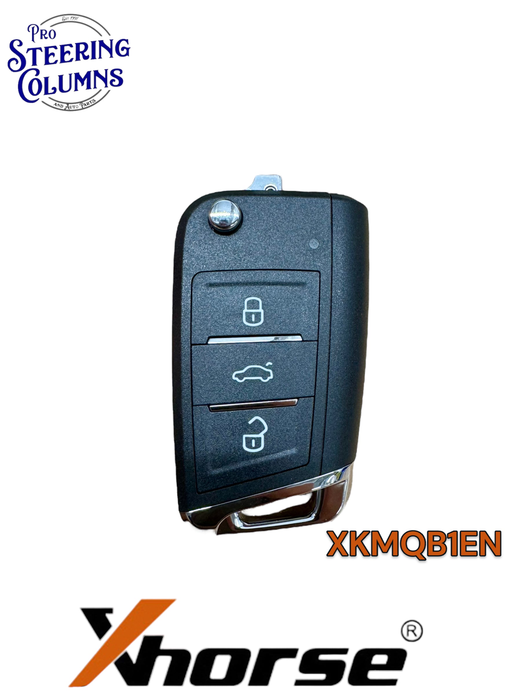 Xhorse Universal Flip Key Remote VW MQB Style 3 Button Wired New XKMQB1EN