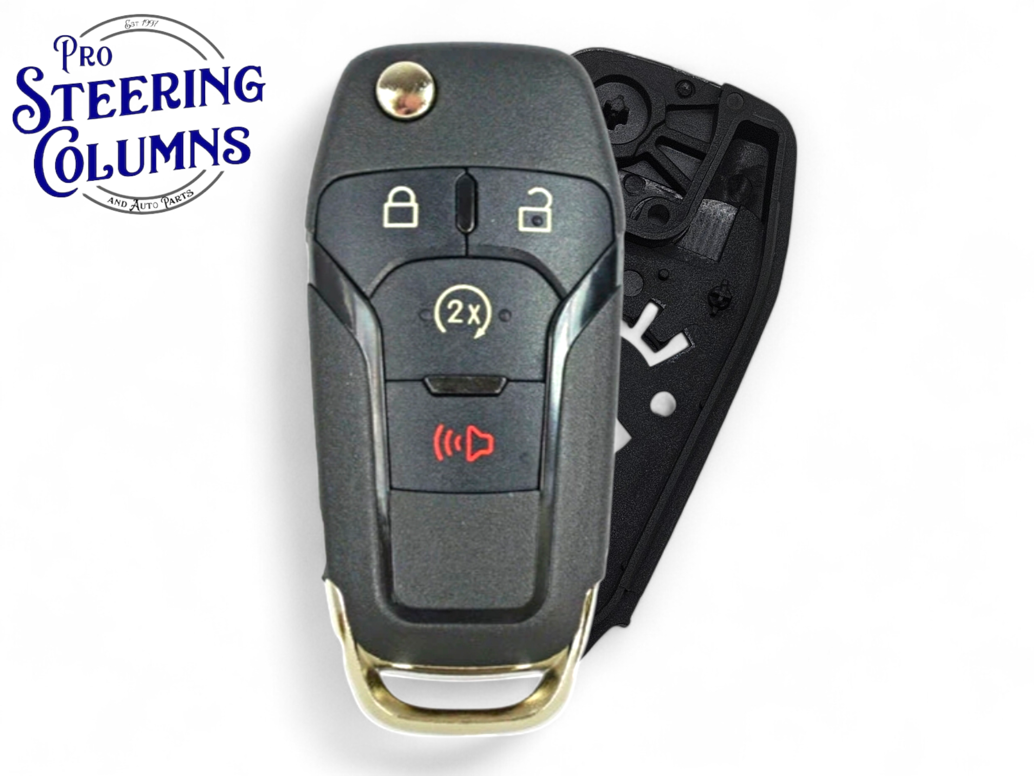 15-24 Ford Flip Key Shell 4-Button FCC: N5F-A08TDA (Aftermarket)