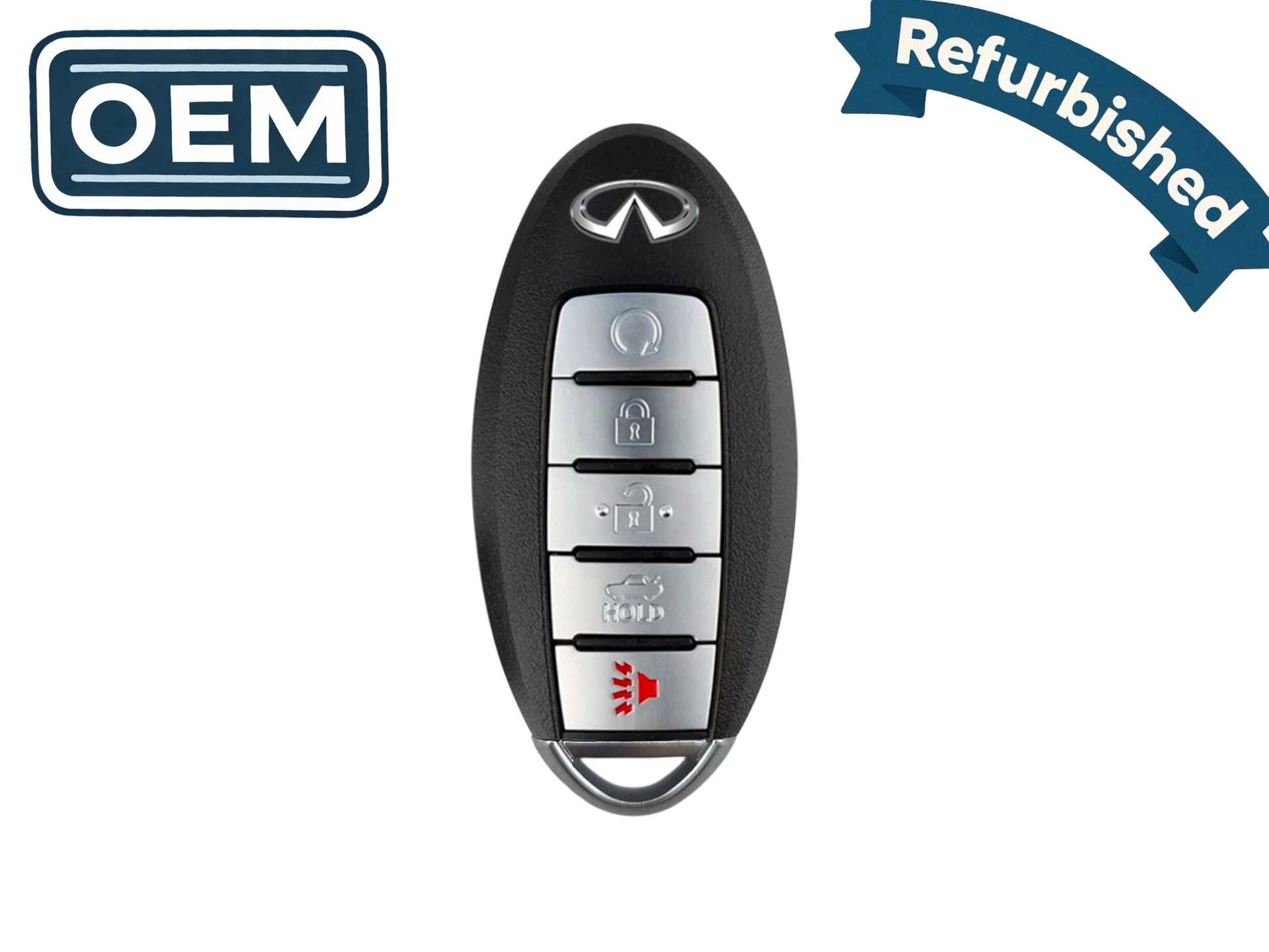 16-19 Infiniti Q50 Q60 Smart Key 5-Button PN: 285E3-4HK0A / KR5S180144014 (OEM Refurbished)