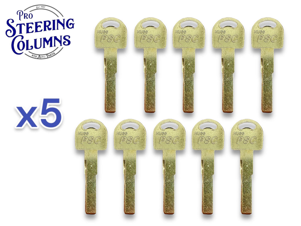 HU66 Audi VW Porsche Metal Key Blank High Security Test Blade (50 Pack)
