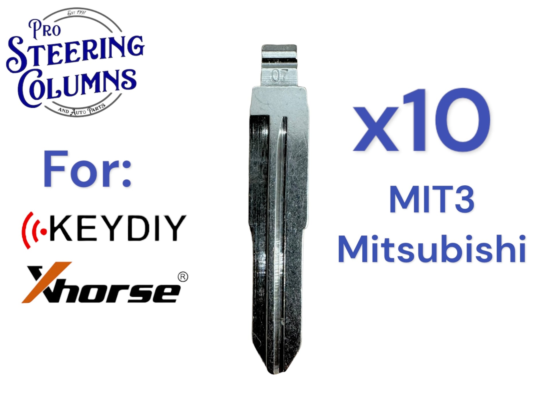 10x Xhorse Keydiy Universal Flip Key Remote Key Blades Mitsubishi MIT3 X224