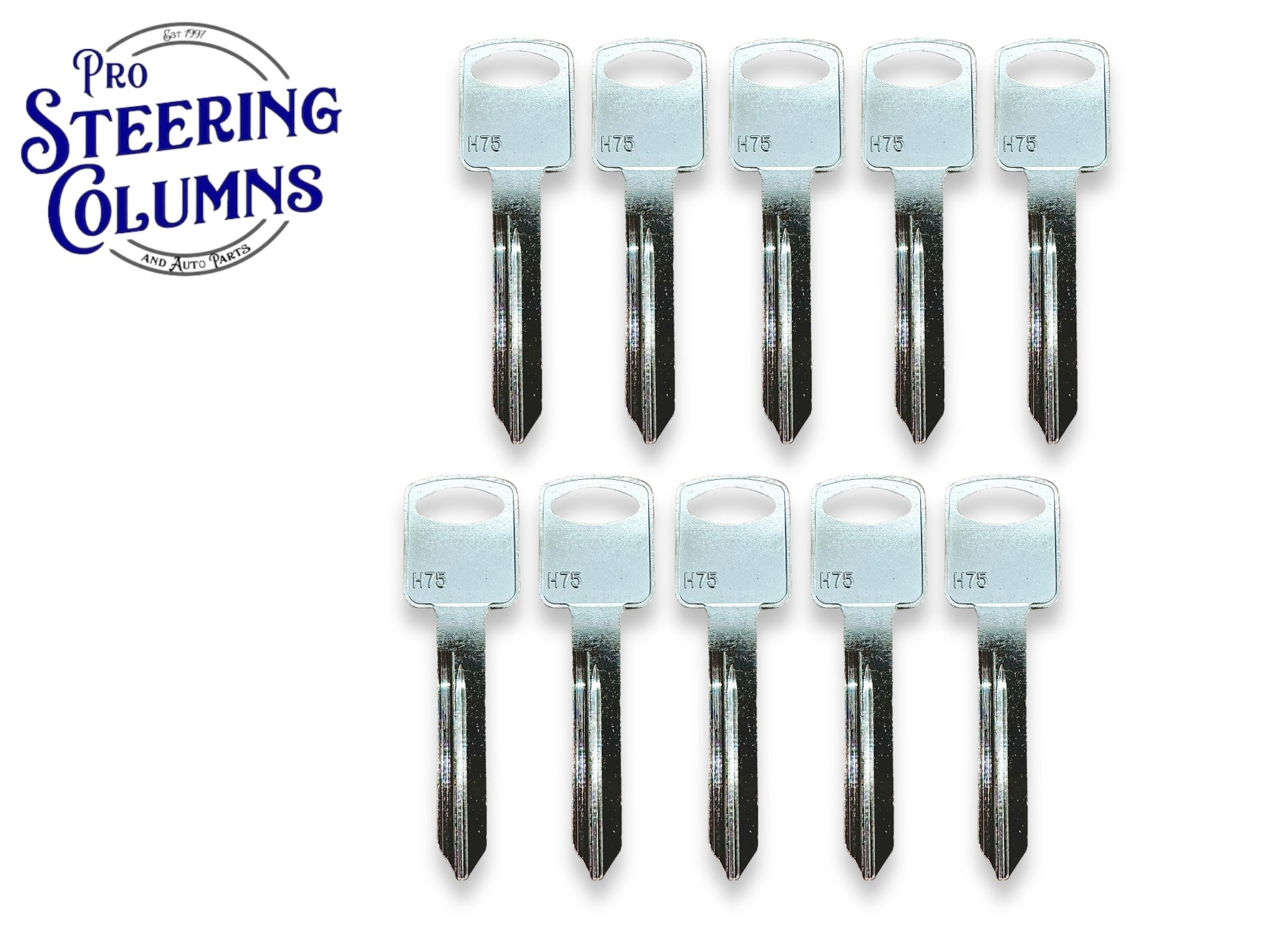 Ford Metal Key Blank H75 FO-15D FO40R (10 Pack)