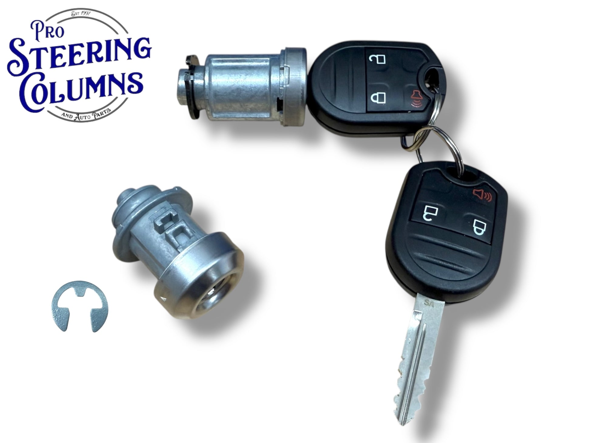 04-14 F-150 08-16 F-250 F-350 Ignition & Door Lock Cylinder Set With 2 Remote Keys 3-Button New