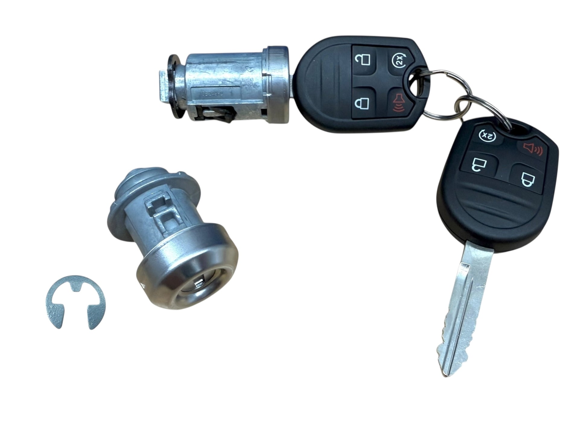 11-14 F-150 08-16 F-250 F-350 Ignition & Door Lock Cylinder Set With 2 Remote Keys 4-Button New