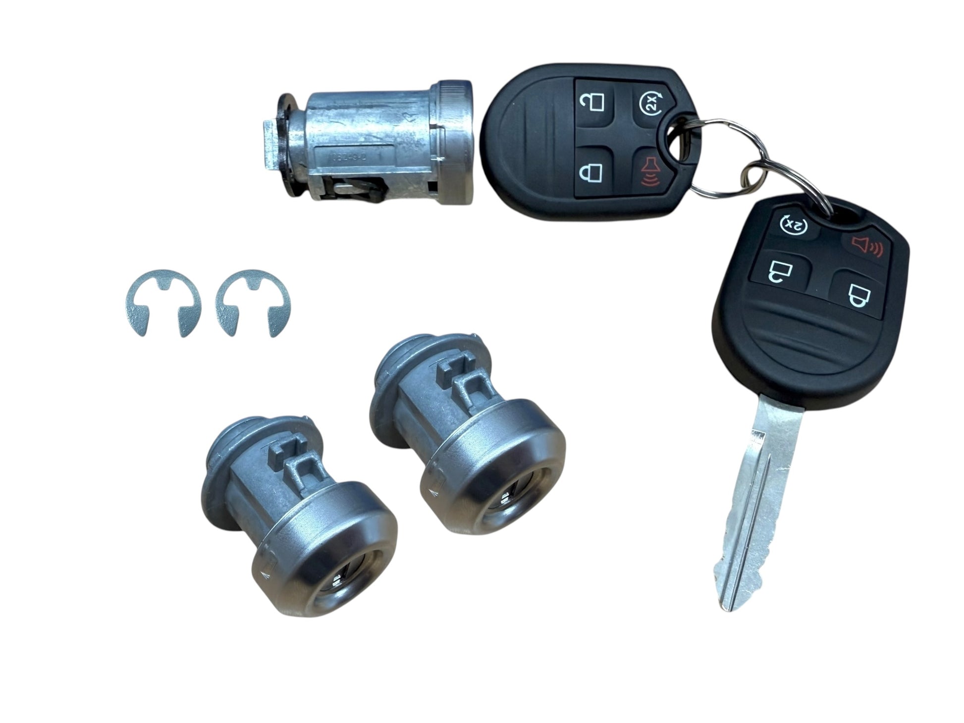 11-14 F-150 08-16 F-250 F-350 Ignition & 2 Door Lock Cylinder Set With 2 Remote Keys 4-Button New