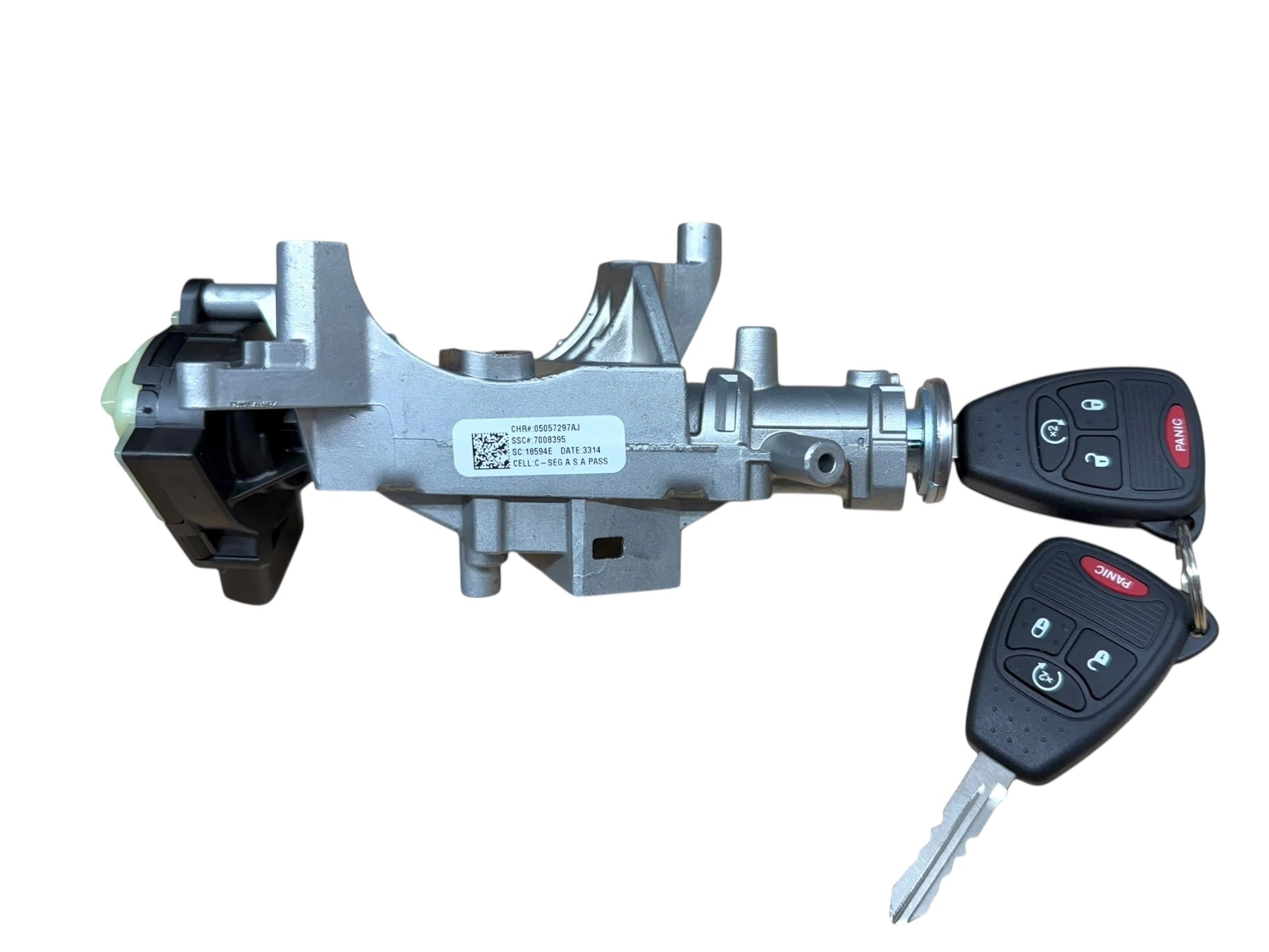 07-18 Wrangler Patriot Ignition Lock Cylinder Assembly 2 Remote Keys With Remote Start 68054822AB