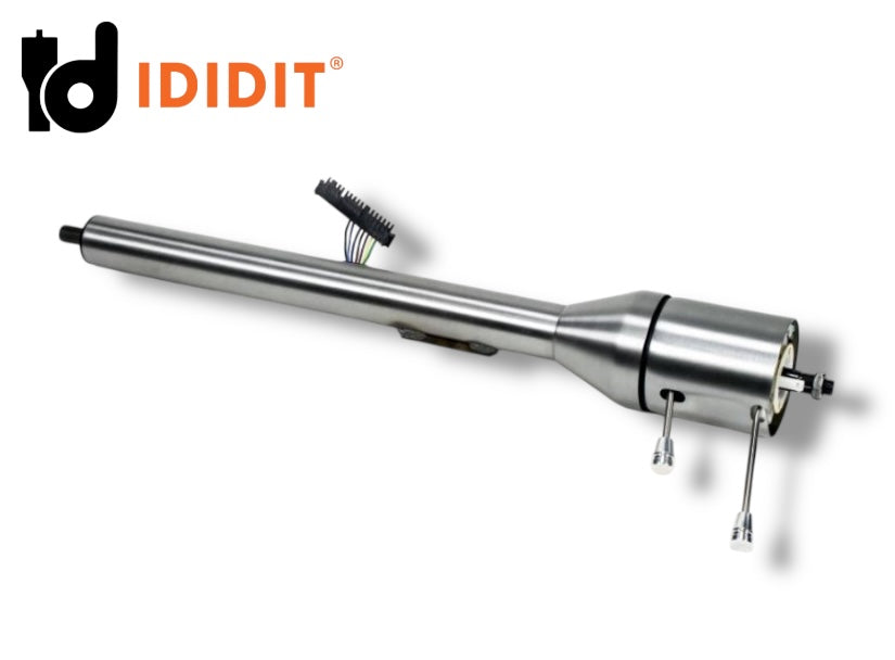 Ididit - 67-68 Camaro Chevelle GTO Tilt Floor Shift Steering Column Retrofit Paintable Steel - 1120680010