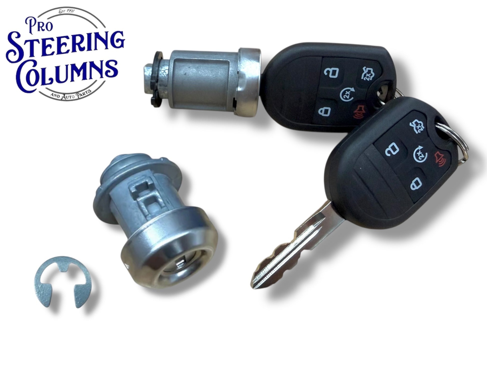 09-17 Ford Expedition Ignition & Door Lock Cylinder Set 2 Remote Keys 5-Button (Keyed Alike)