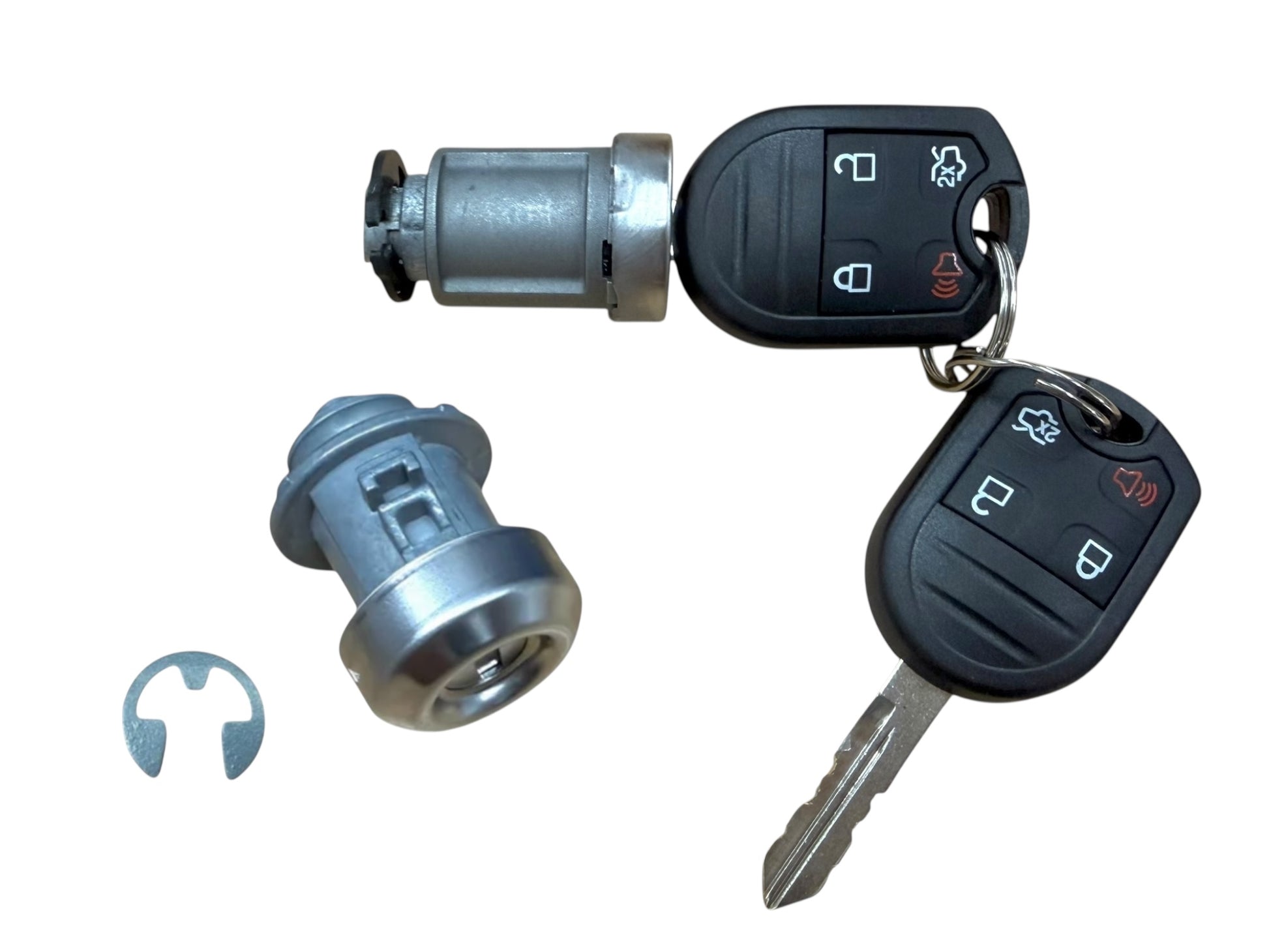 09-17 Ford Expedition Ignition & Door Lock Cylinder Set 2 Remote Keys 4-Button (Keyed Alike)