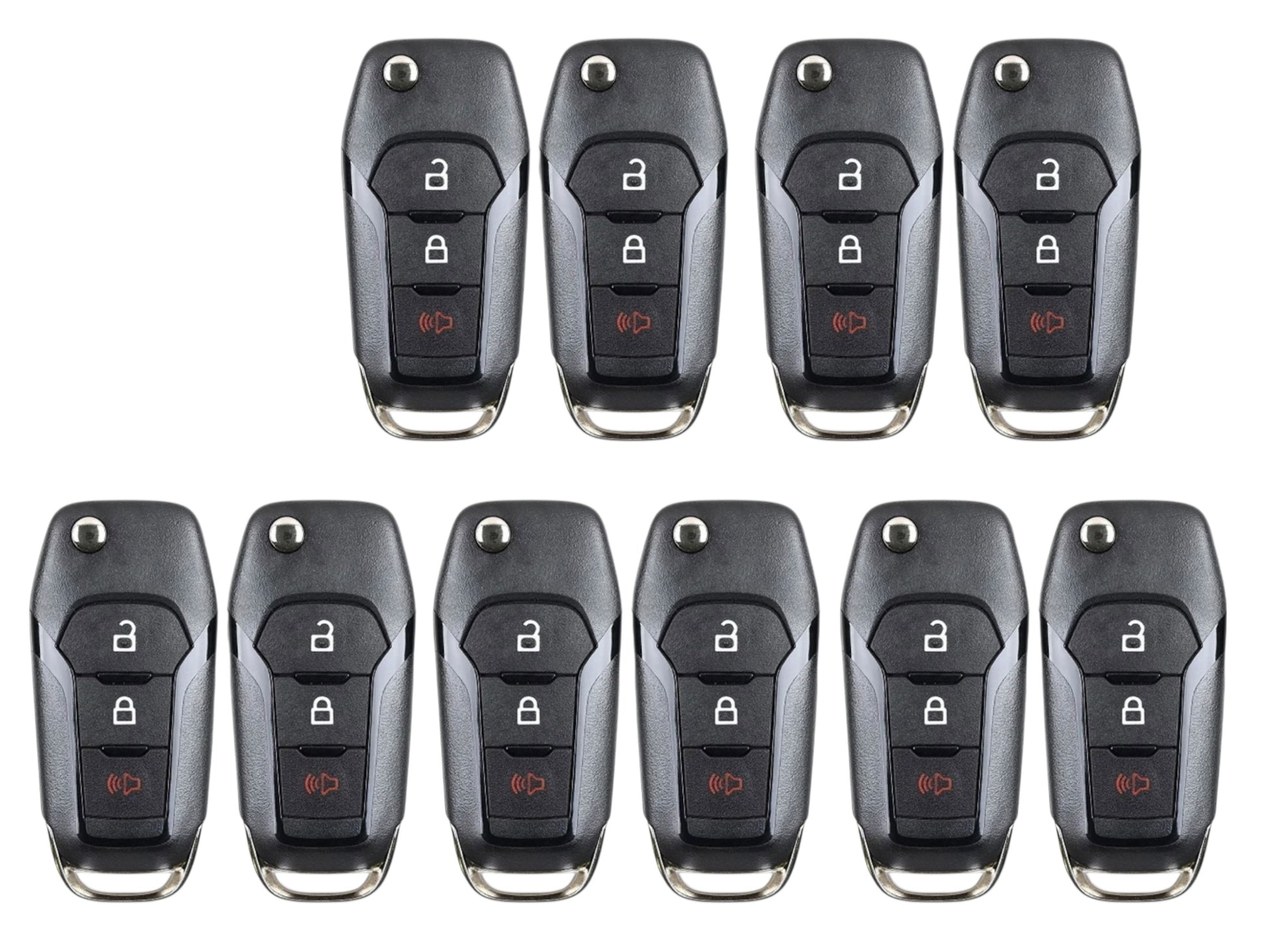 15-24 Ford Flip Key 3-Button N5F-A08TAA / PN: 164-R8130 (Aftermarket) (10 Pack)