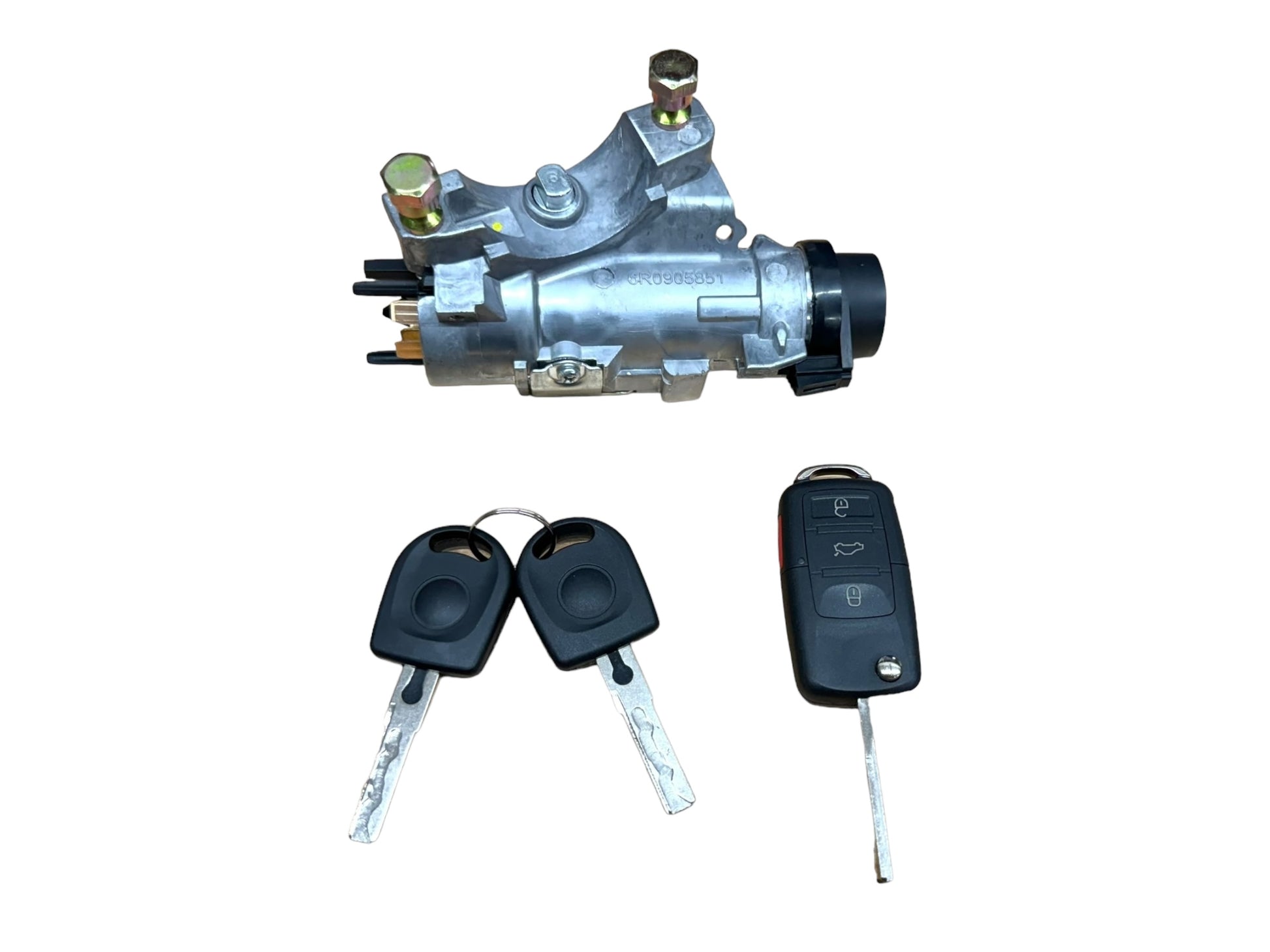 99-05 VW Jetta 06-10 Beetle Ignition Lock Cylinder Assembly With Key Shells New 4B0905851P