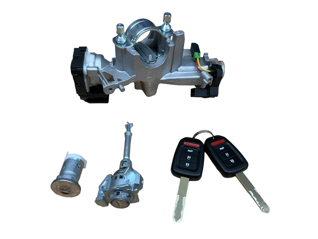 2014-2015 Honda Civic Ignition & Door Lock Cylinder Set With 2 Keys Shells New 06351-T0A-951