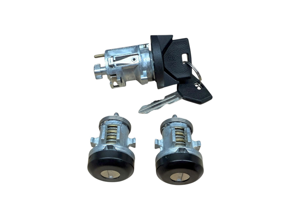 98-01 Dodge Ram 1500 2500 3500 Ignition & Door Lock Cylinder Set Black New Aftermarket