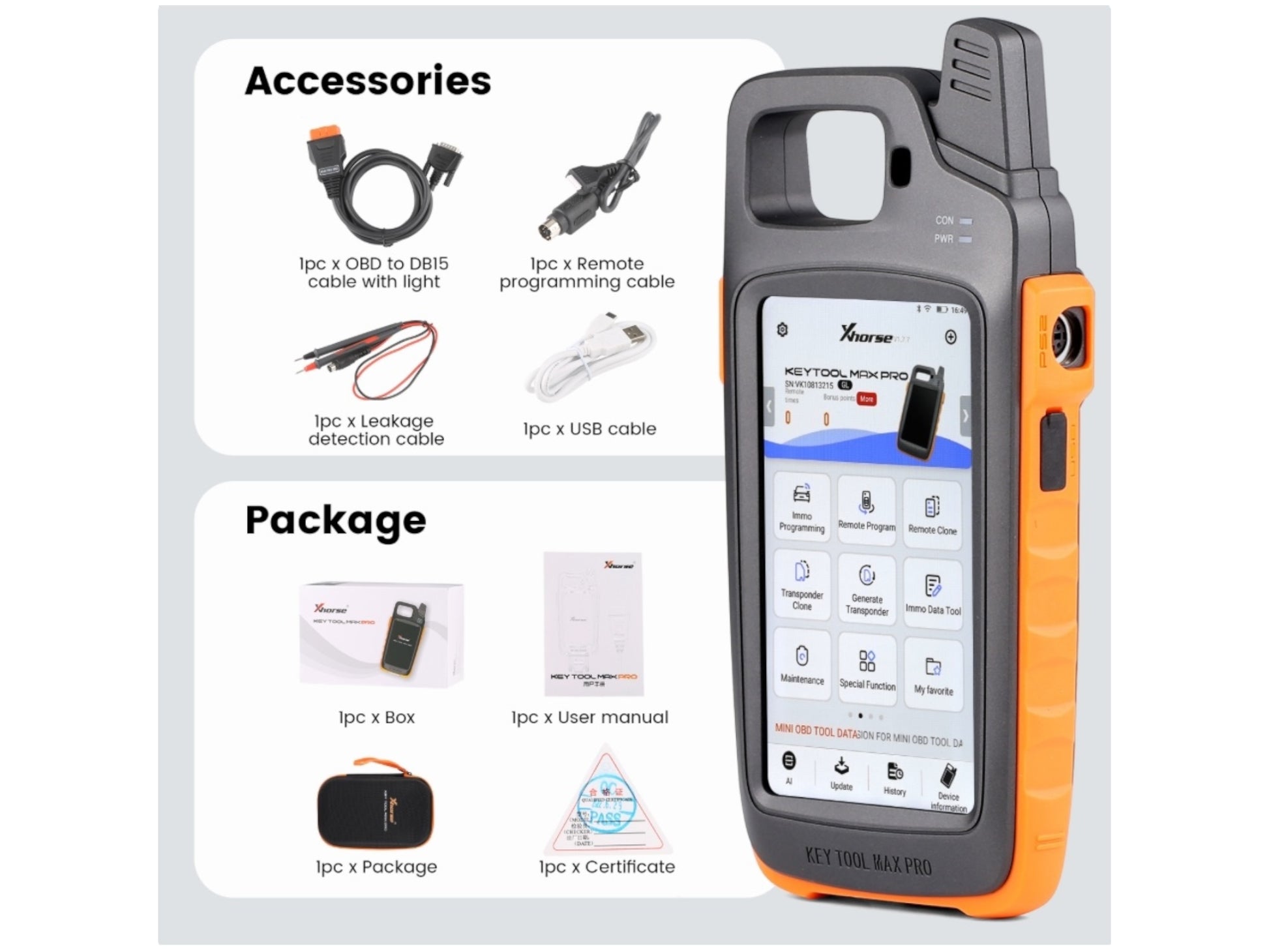VVDI Key Tool MAX Pro - Built-in OBD & CANFD Modules