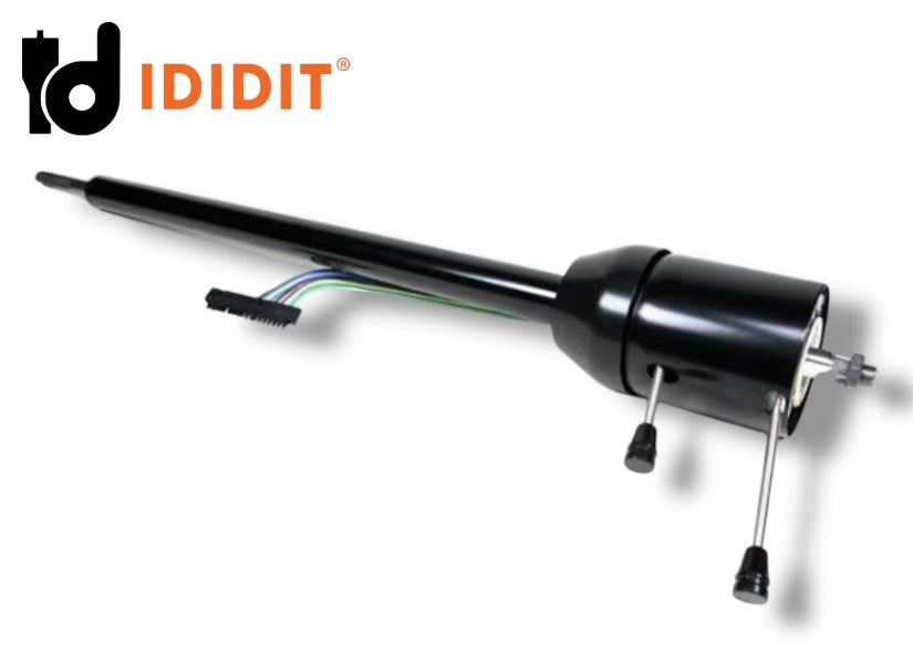 Ididit - 63-66 Corvette Tilt Floor Shift Steering Column Retrofit - Black -1120770051
