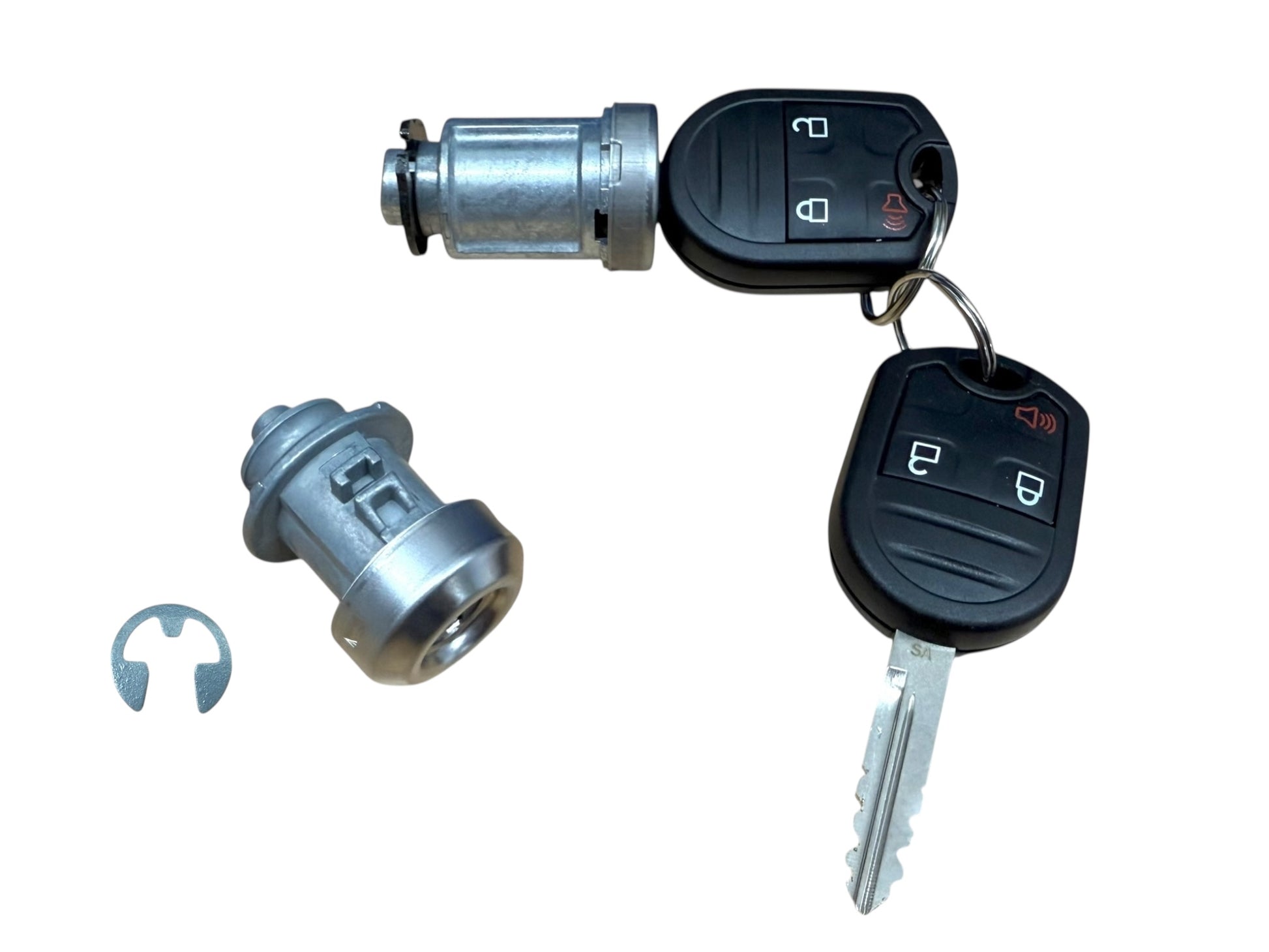 04-14 F-150 08-16 F-250 F-350 Ignition & Door Lock Cylinder Set With 2 Remote Keys 3-Button New