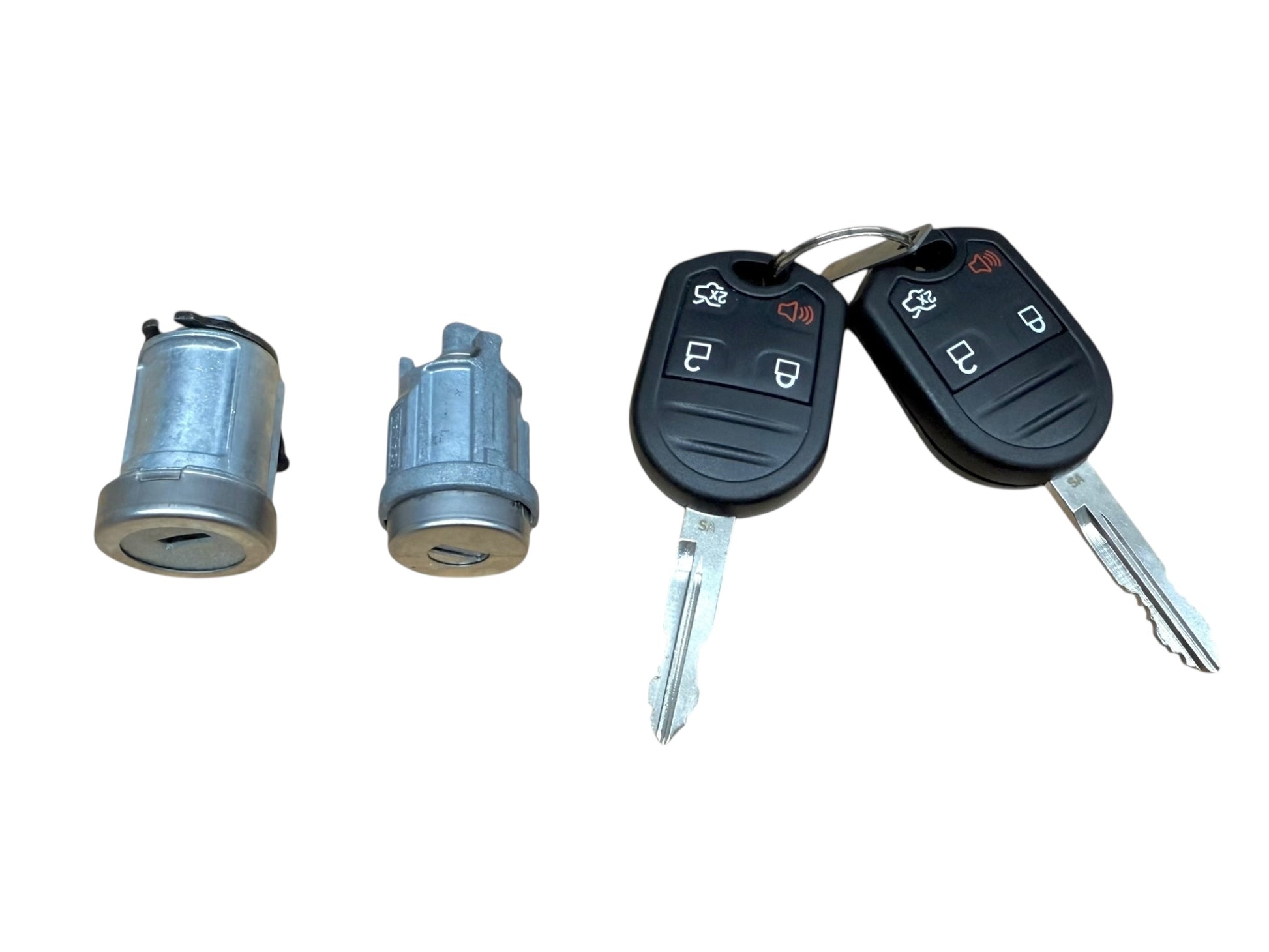07-19 Ford Explorer Escape Focus Taurus Ignition & Door Lock Cylinder Set With 2 Remotes New