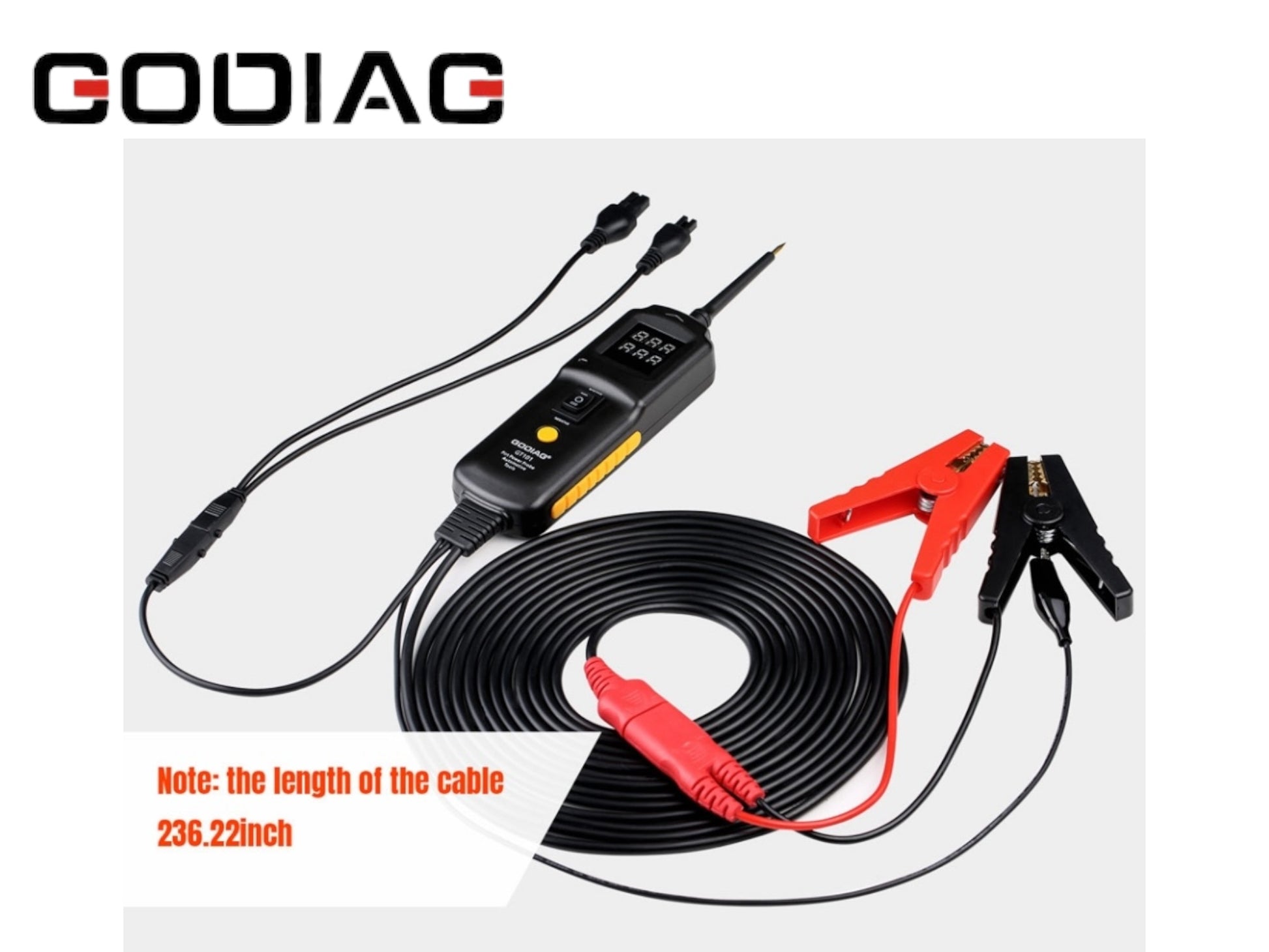 Godiag - GT101 - Circuit Tester Power Circuit Probe Relay Tester with Fuel Injector Cleaning and Testing