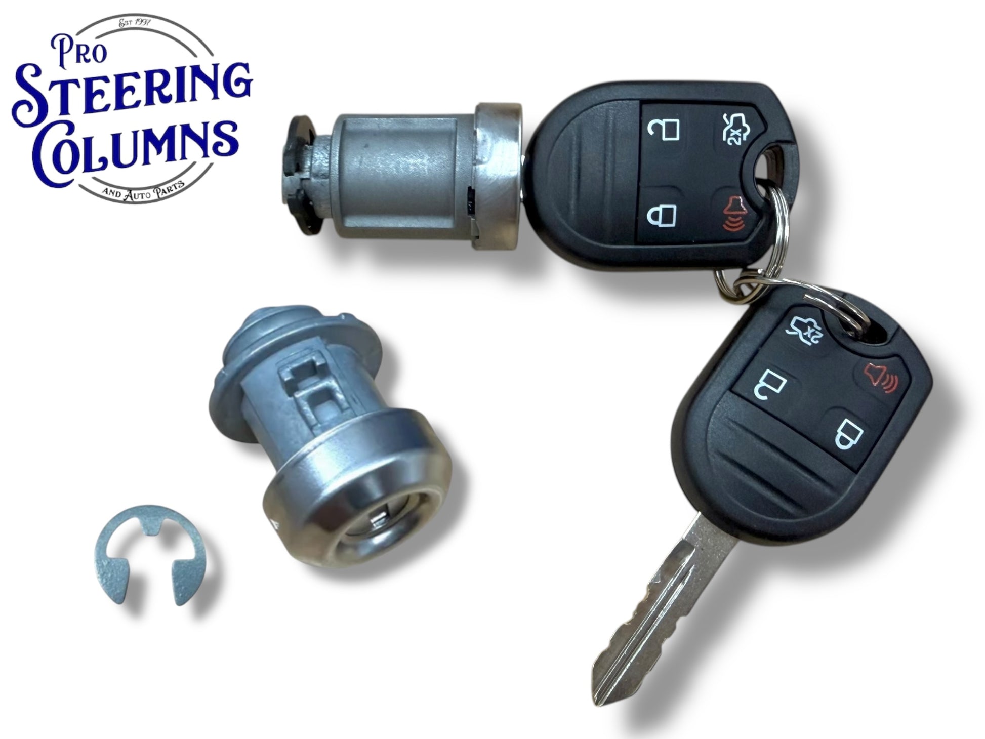 09-17 Ford Expedition Ignition & Door Lock Cylinder Set 2 Remote Keys 4-Button (Keyed Alike)