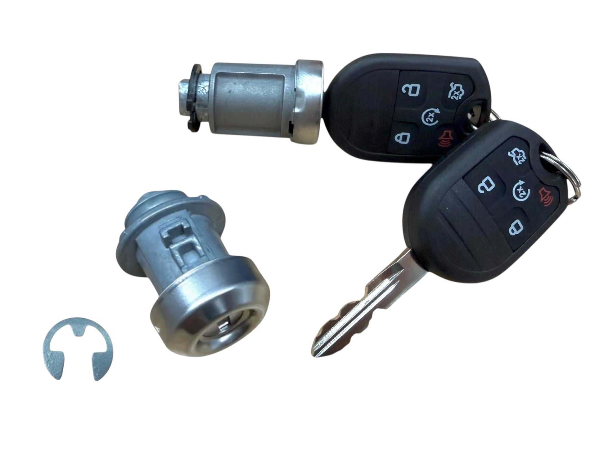 09-17 Ford Expedition Ignition & Door Lock Cylinder Set 2 Remote Keys 5-Button (Keyed Alike)