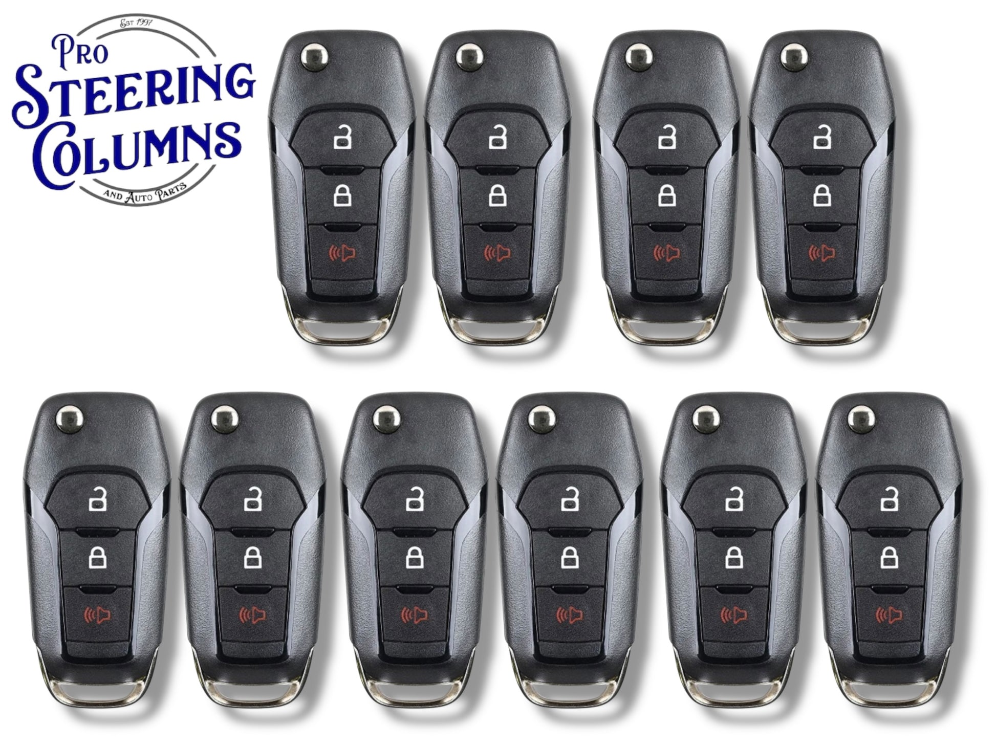15-24 Ford Flip Key 3-Button N5F-A08TAA / PN: 164-R8130 (Aftermarket) (10 Pack)
