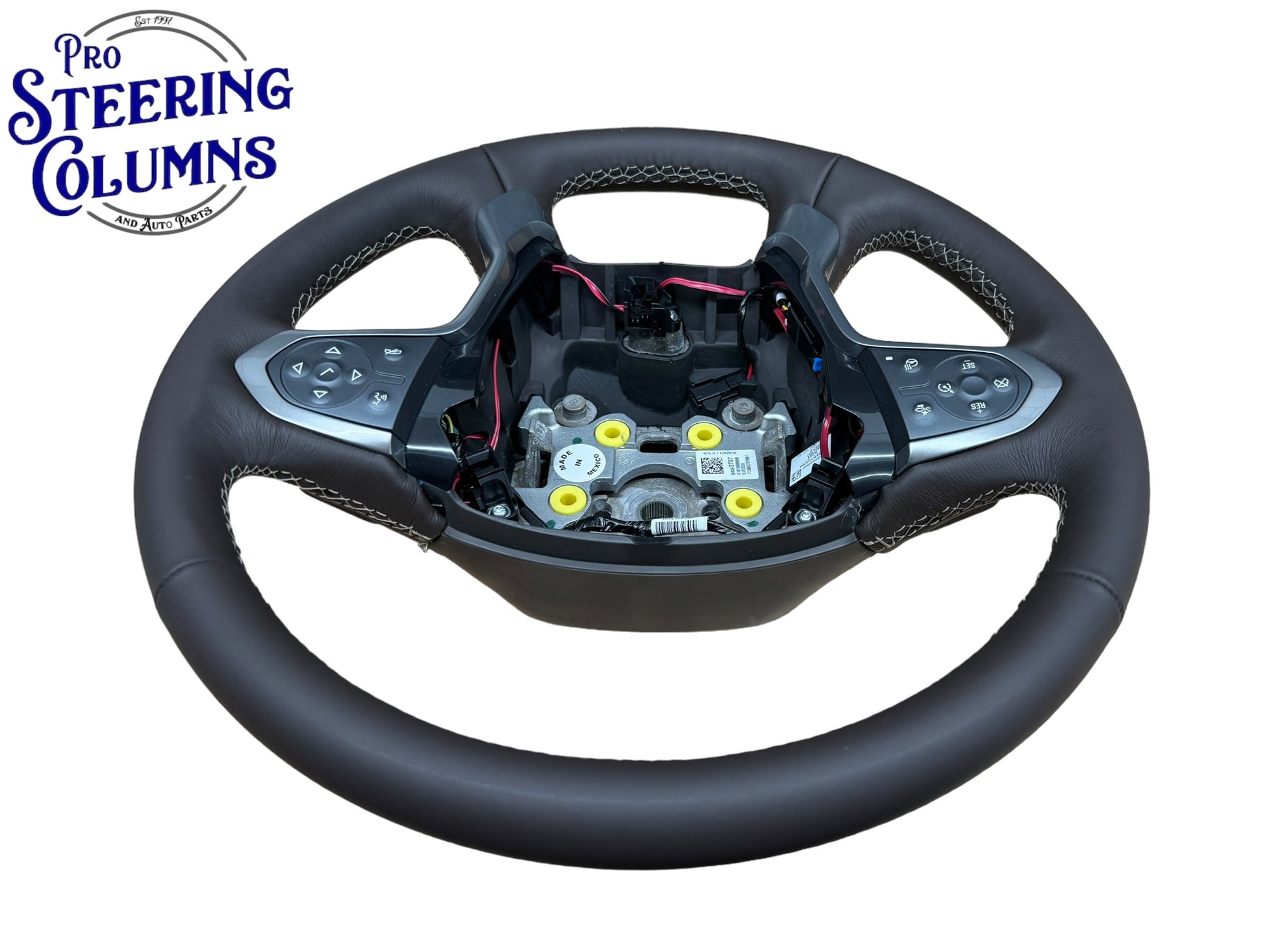 14-19 GM Silverado Sierra Tahoe Suburan Leather Cocoa Brown Steering Wheel New OEM 84483797